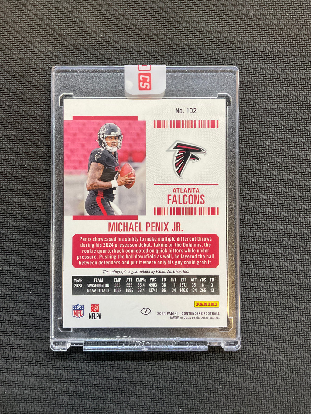2024 Contenders Michael Penix Jr. Playoff Rookie Auto /149 Falcons