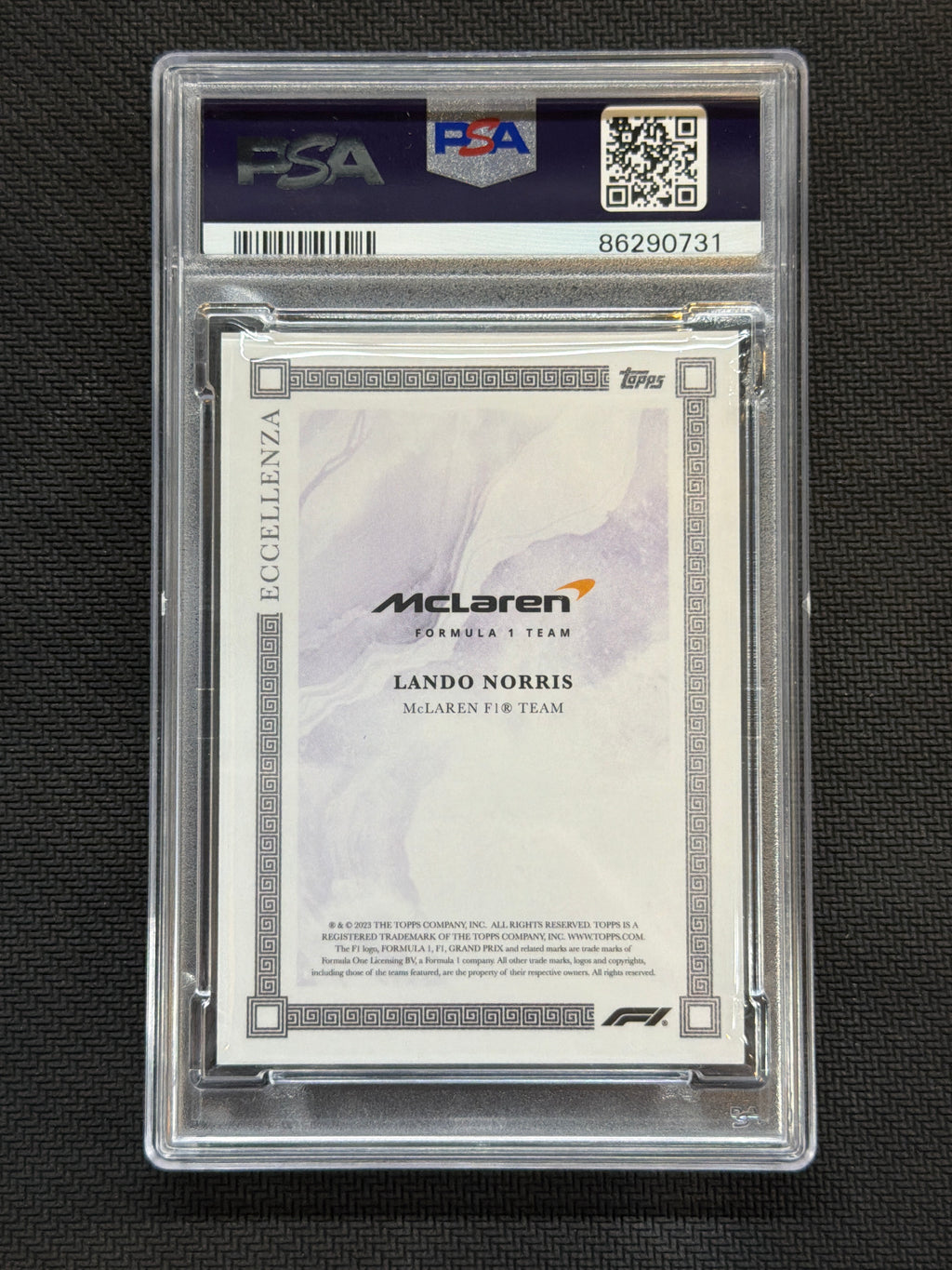 2023 Topps eccellenza F1 Lando Norris Purple /25 PSA 9