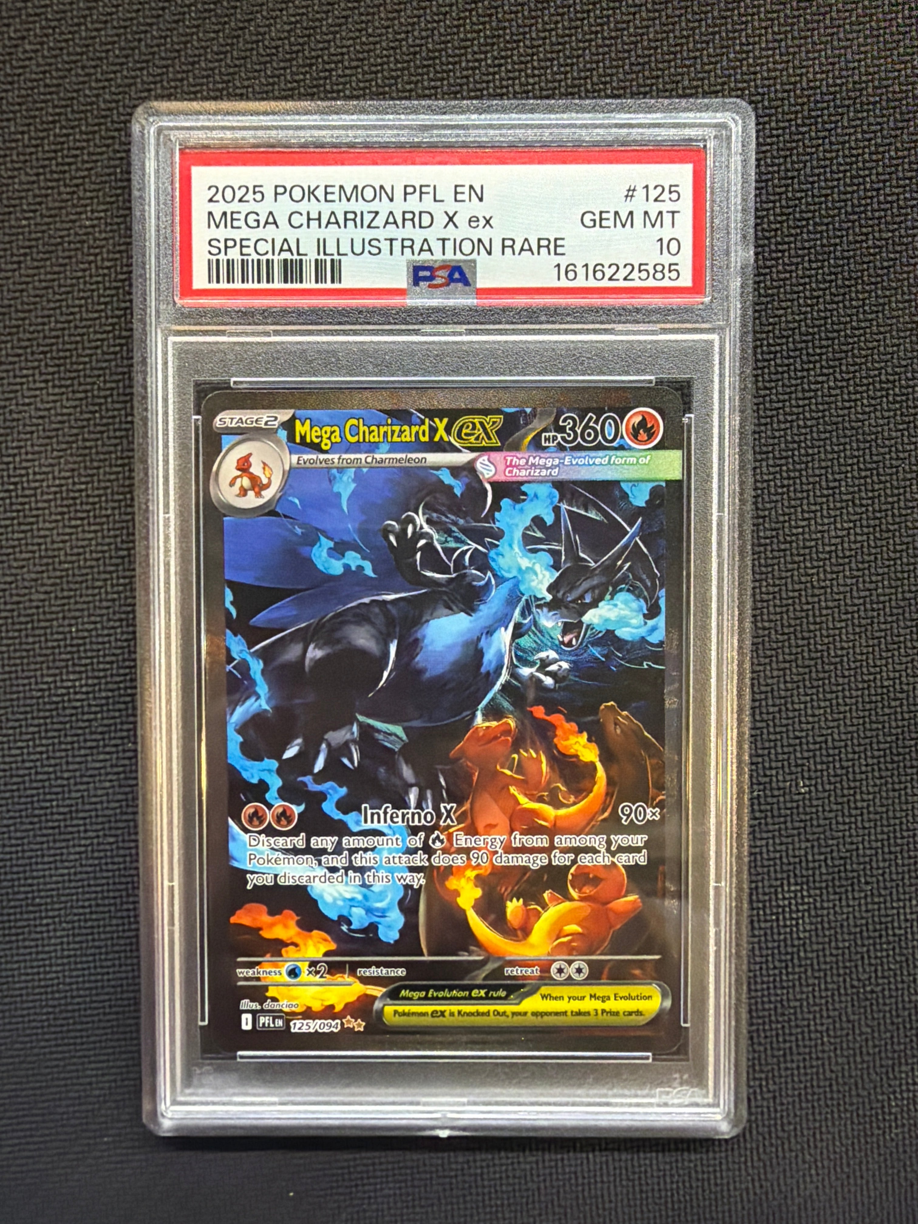 2025 POKEMON PHANTASMAL FLAMES SIR #125 MEGA CHARIZARD X EX PSA 10 585