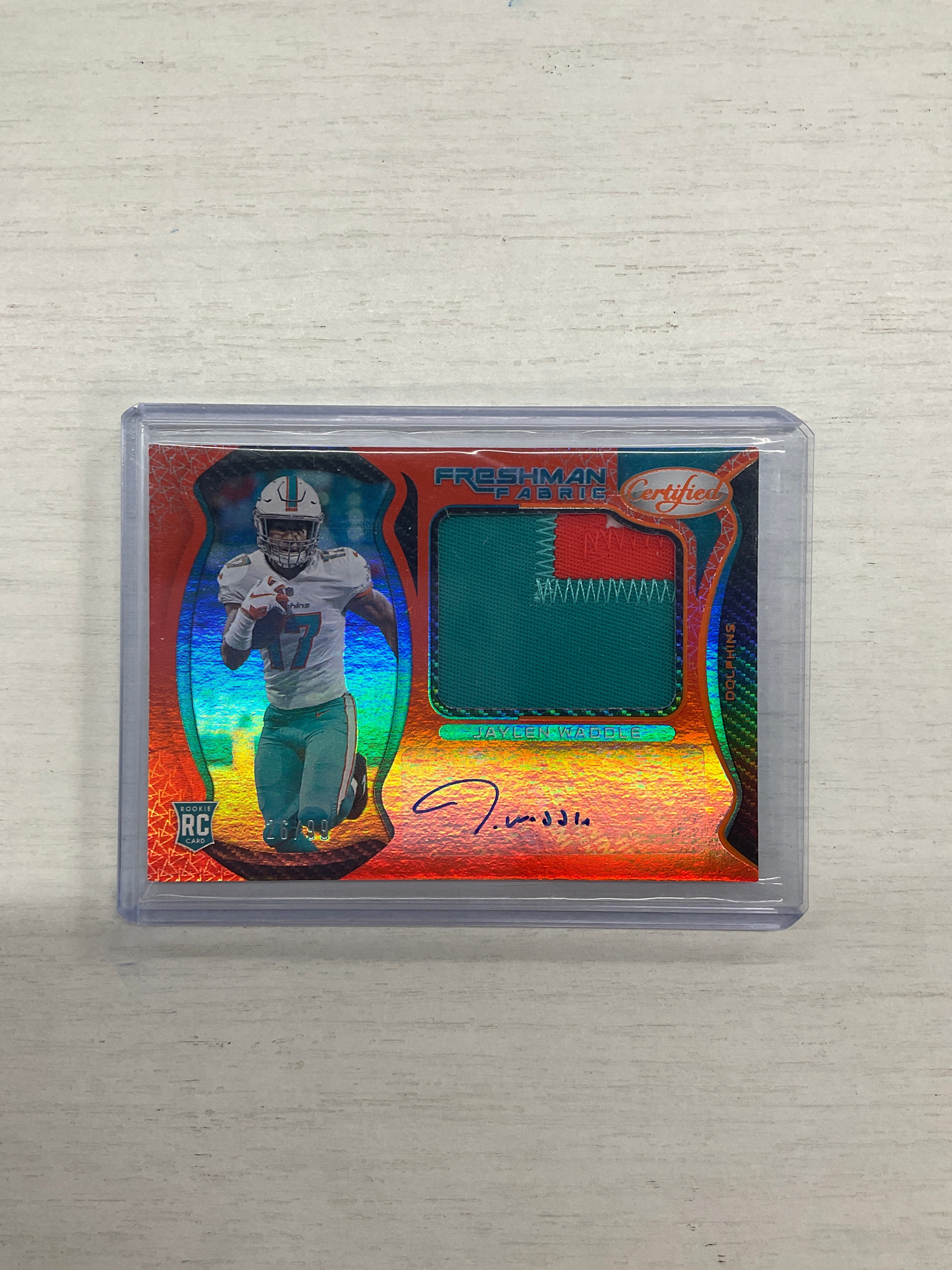 2021 Certified Jaylen Waddle Patch Auto /99 Rookie