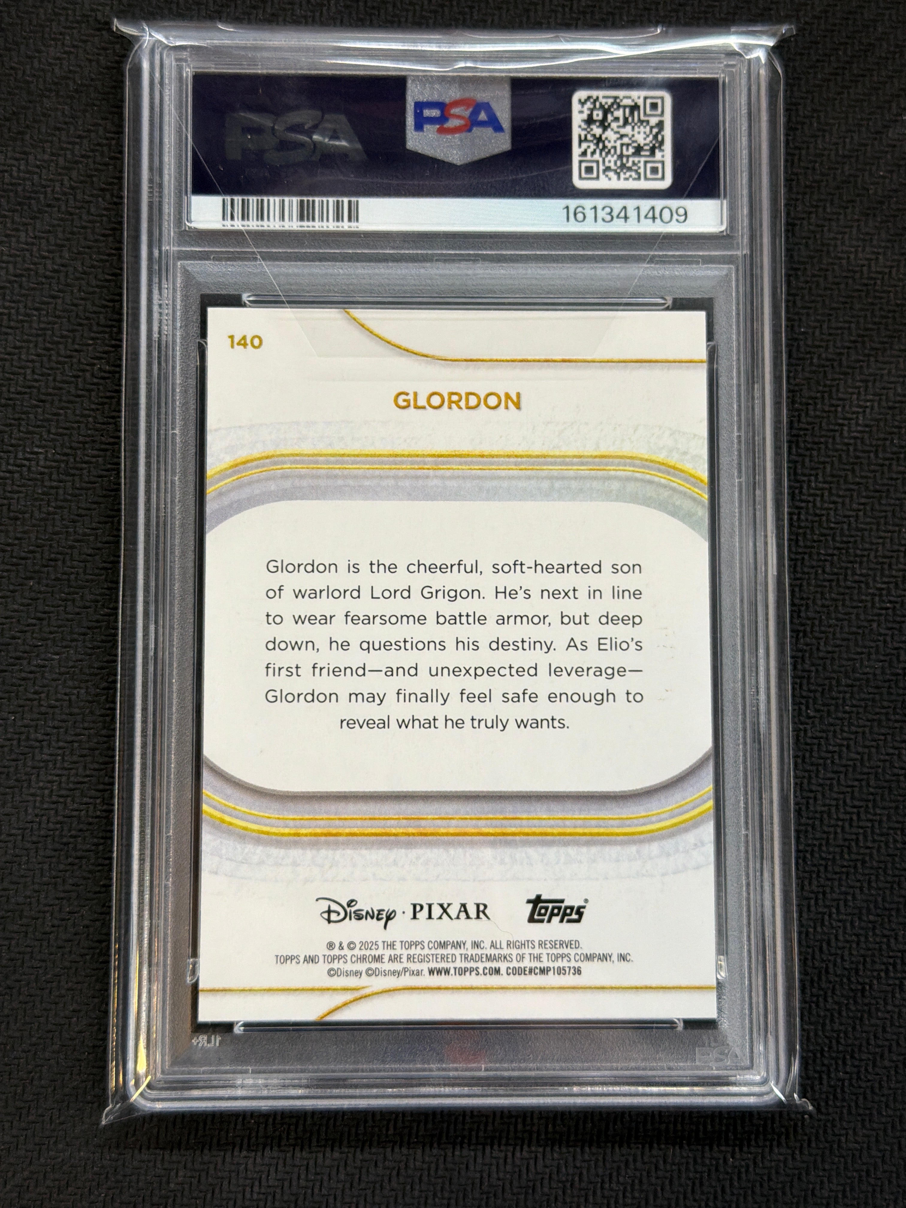 2025 Topps Chrome Disney Glordon Black & White PSA 9 409