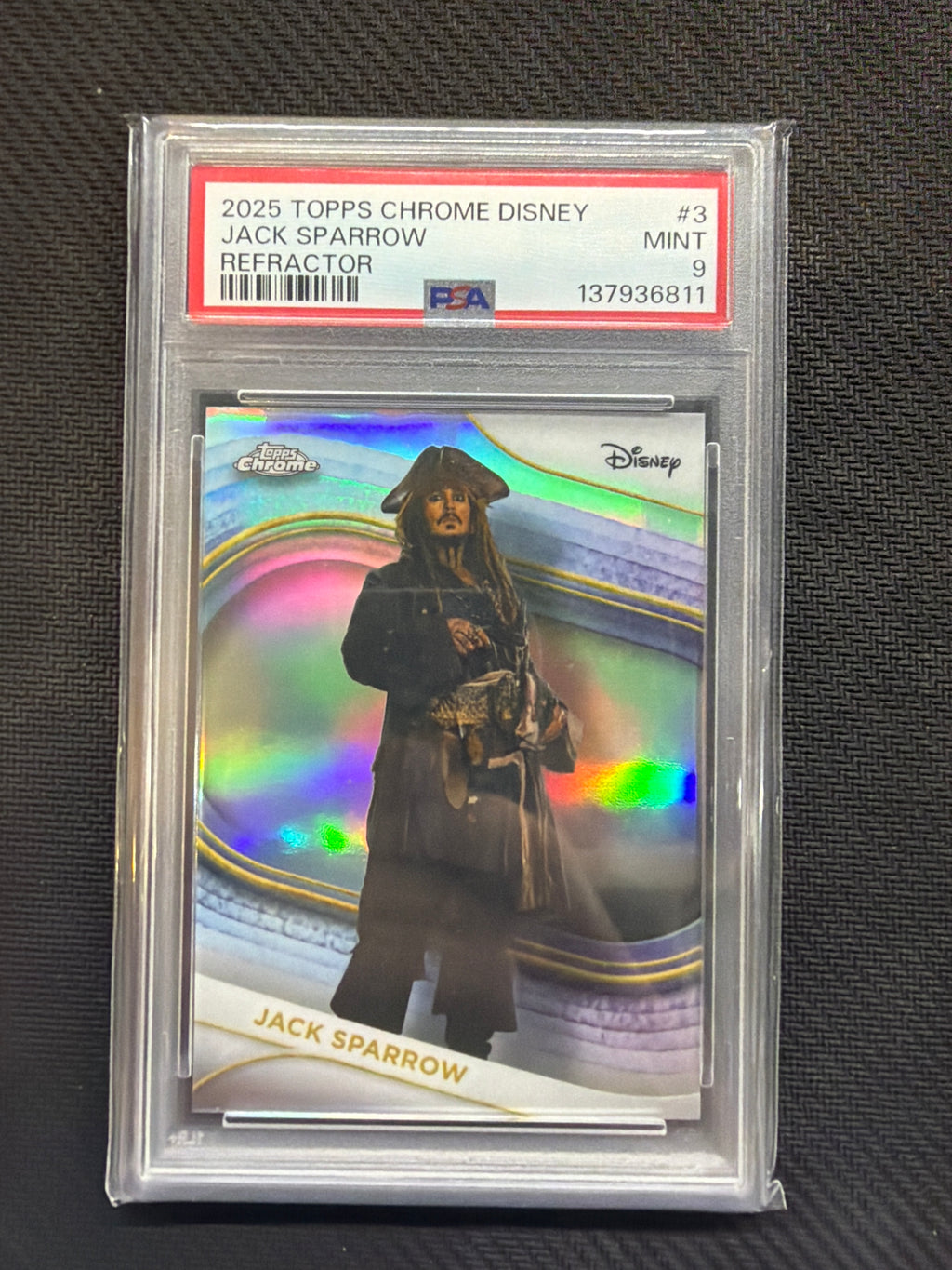 2025 Topps Chrome Disney Jack Sparrow Refractor PSA 9 #3