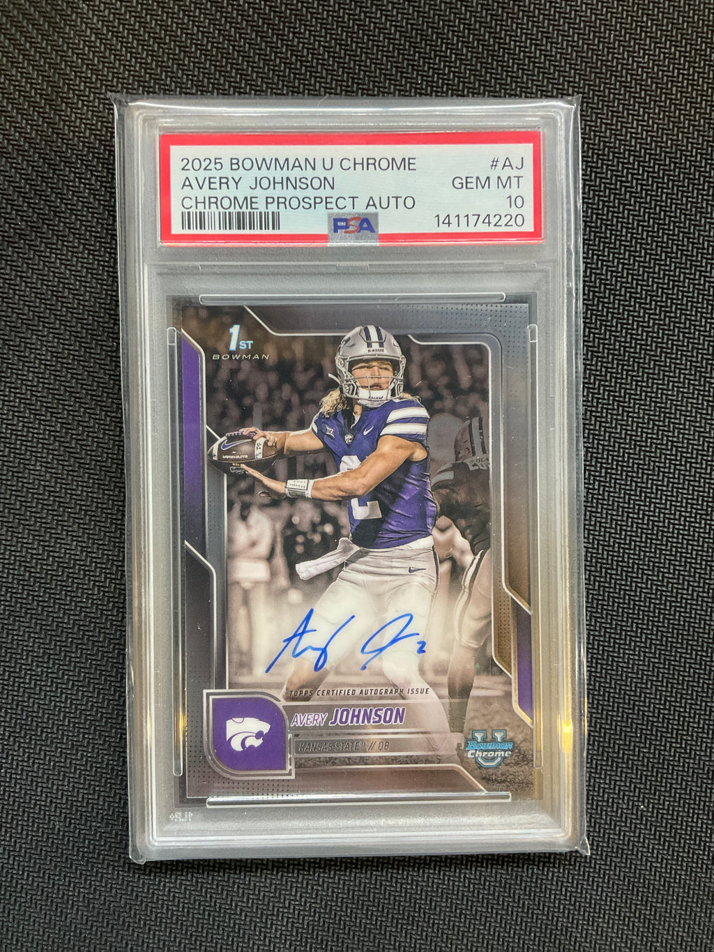 2025 Bowman Avery Johnson Rookie Auto PSA 10