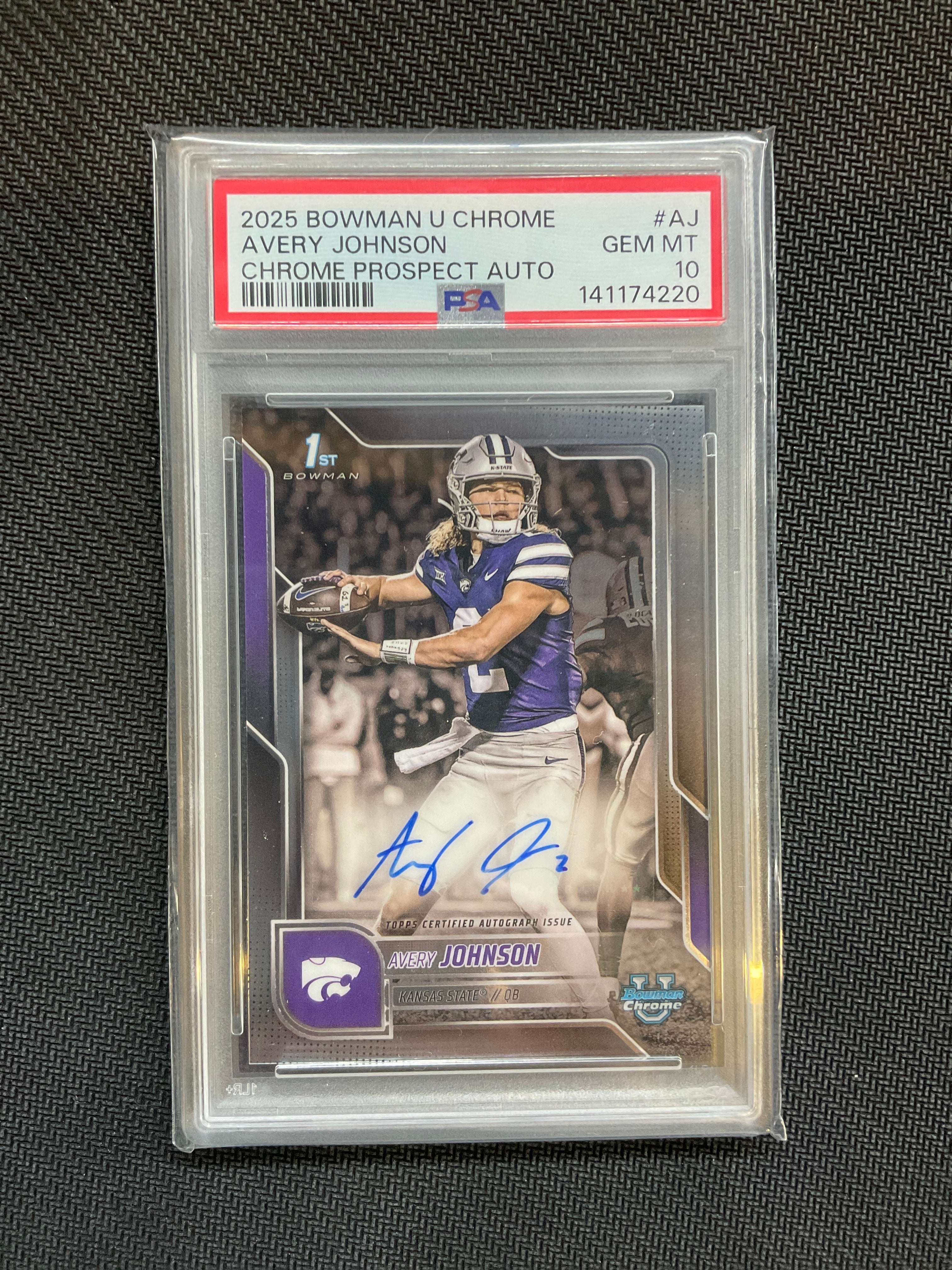 2025 Bowman Avery Johnson Rookie Auto PSA 10