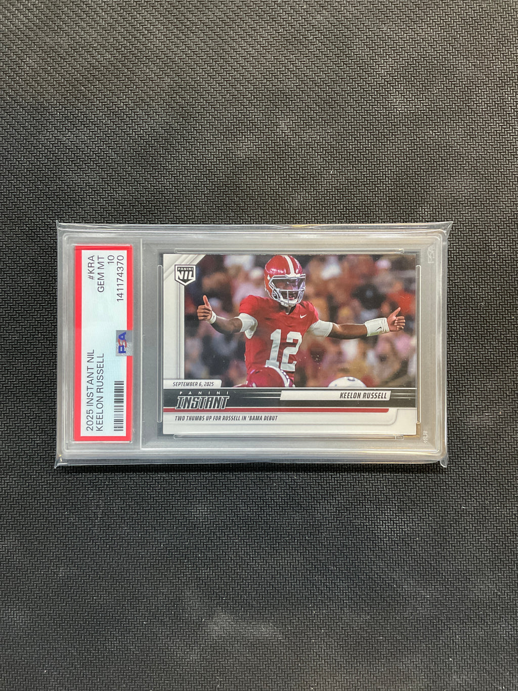 2025 Panini Instant NIL Keelon Russell Rookie PSA 10 Alabama 370