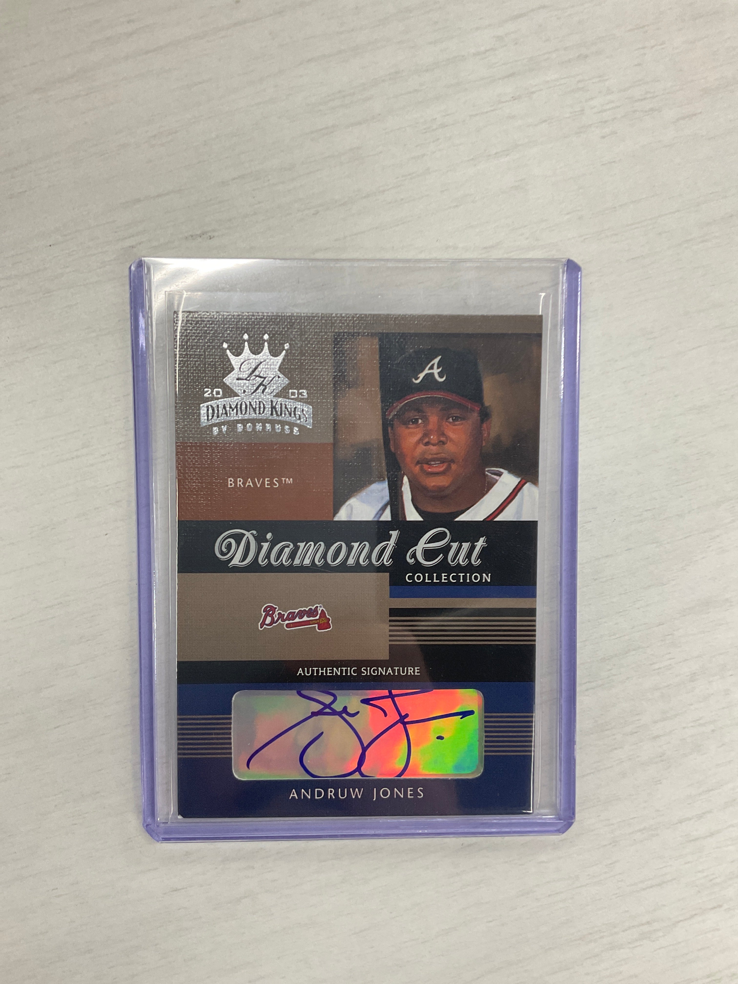 2003 Diamond Kings Andruw Jones Auto /75 Braves