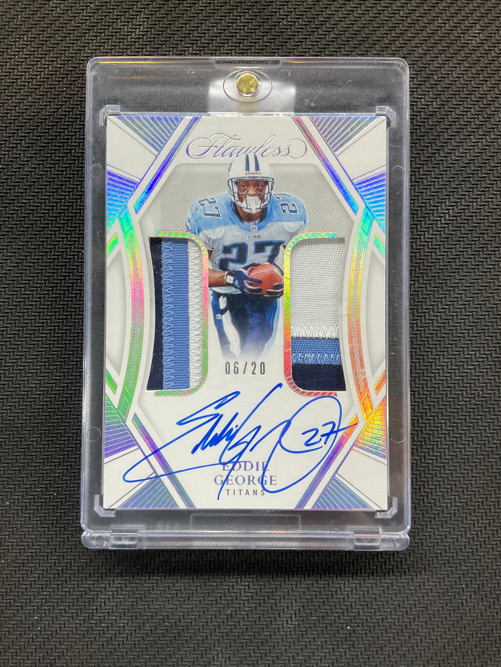 2024 Flawless Eddie George Patch Auto /20 Titans