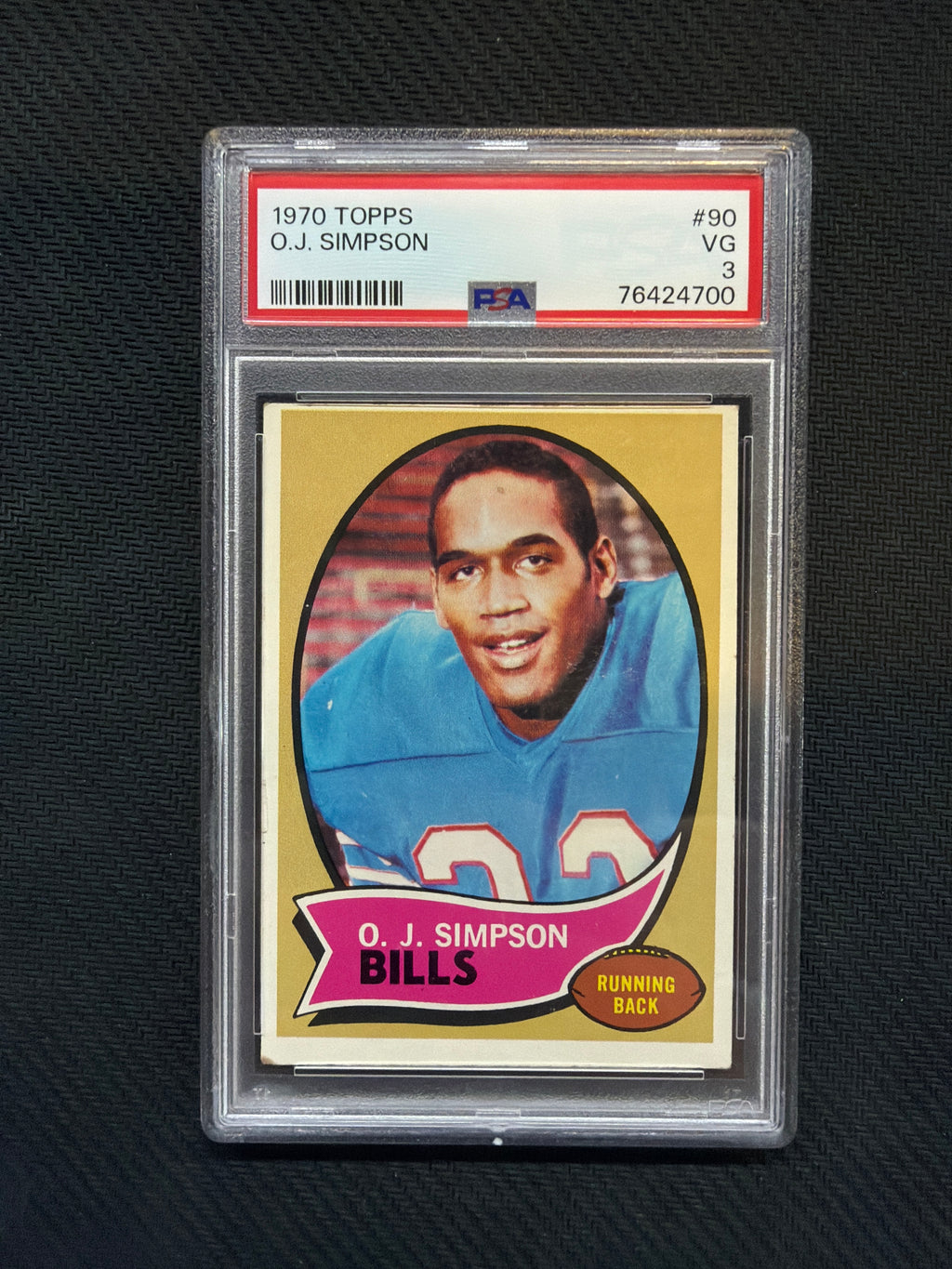 1970 Topps O.J. Simpson Rookie PSA 3 Bills