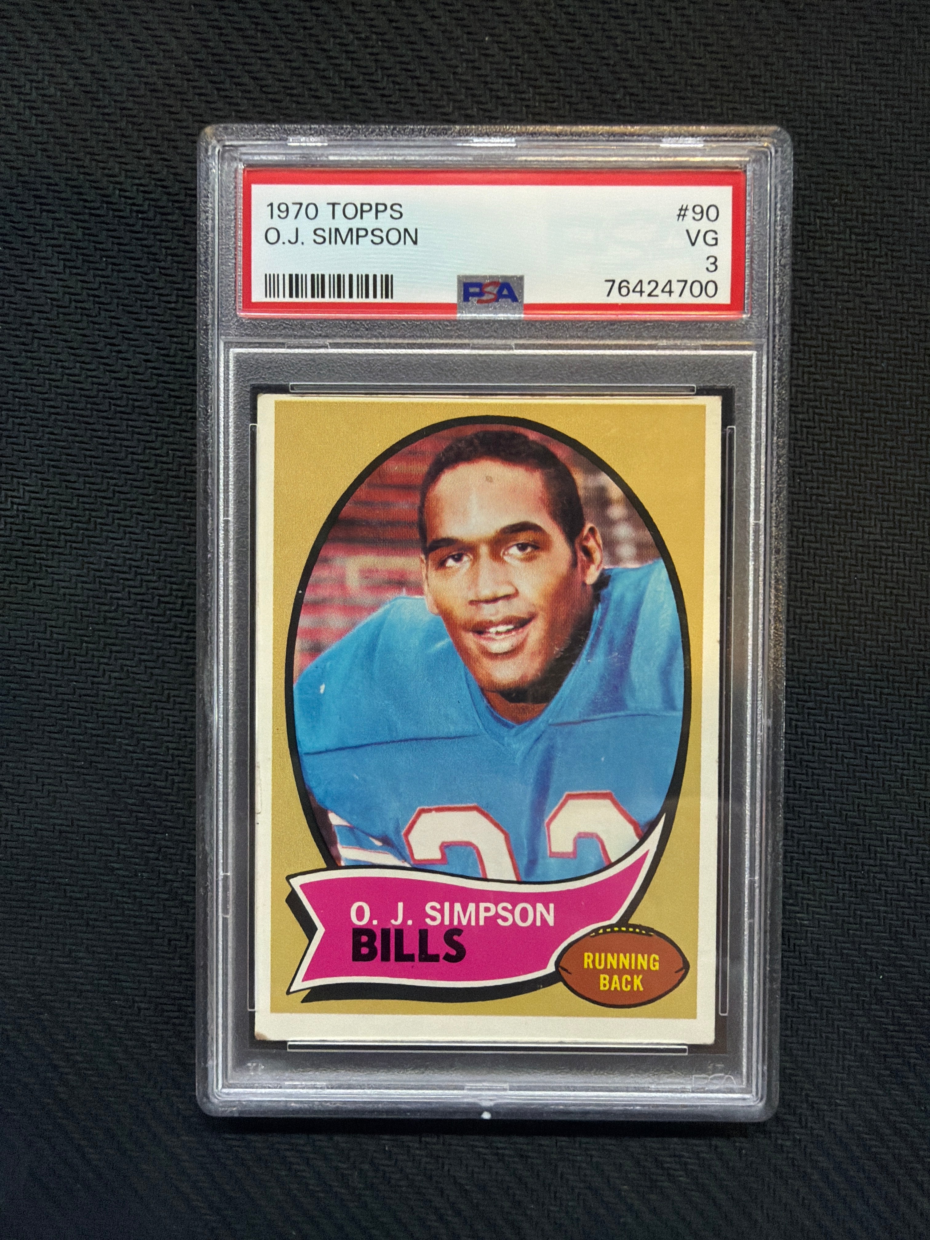 1970 Topps O.J. Simpson Rookie PSA 3 Bills