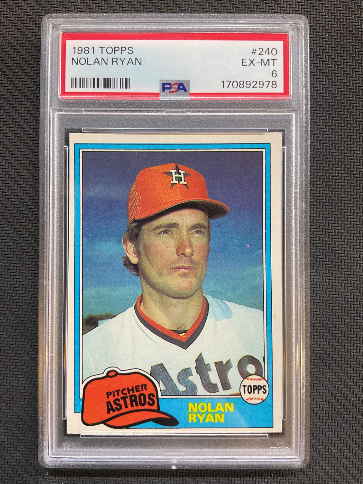 1981 Topps #240 Nolan Ryan PSA 6
