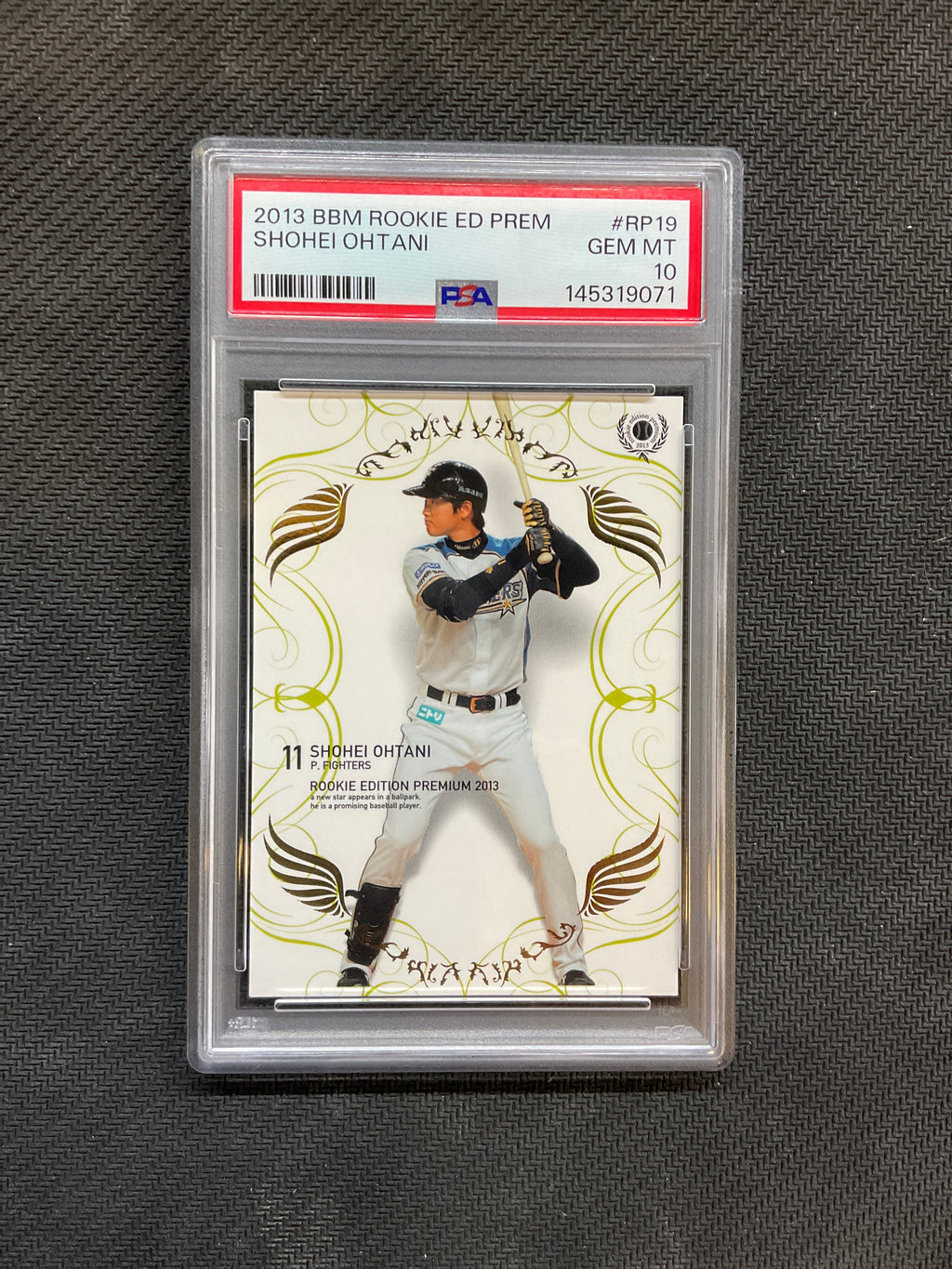 2013 BBM Rookie ED Premier Shohei Ohtani Rookie PSA 10 071