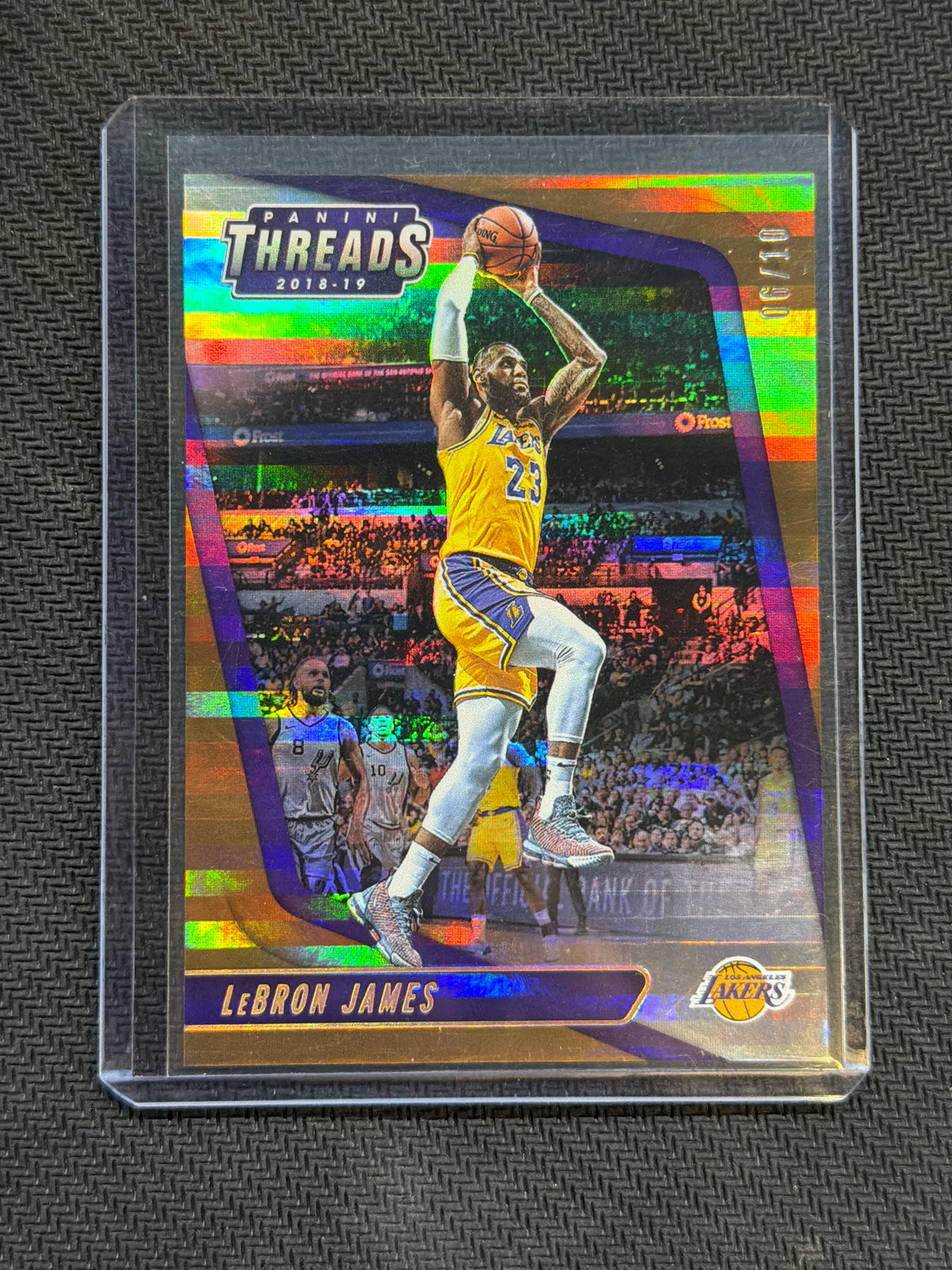 2018 Panini Threads LeBron James Gold 6/10 JSY Number Lakers