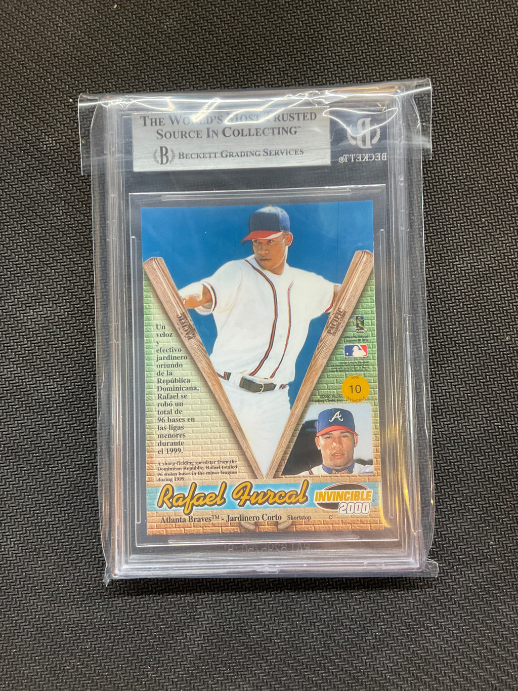 2000 Pacific Invincible Rafael Furcal Rookie BGS 8.5 Braves (1)