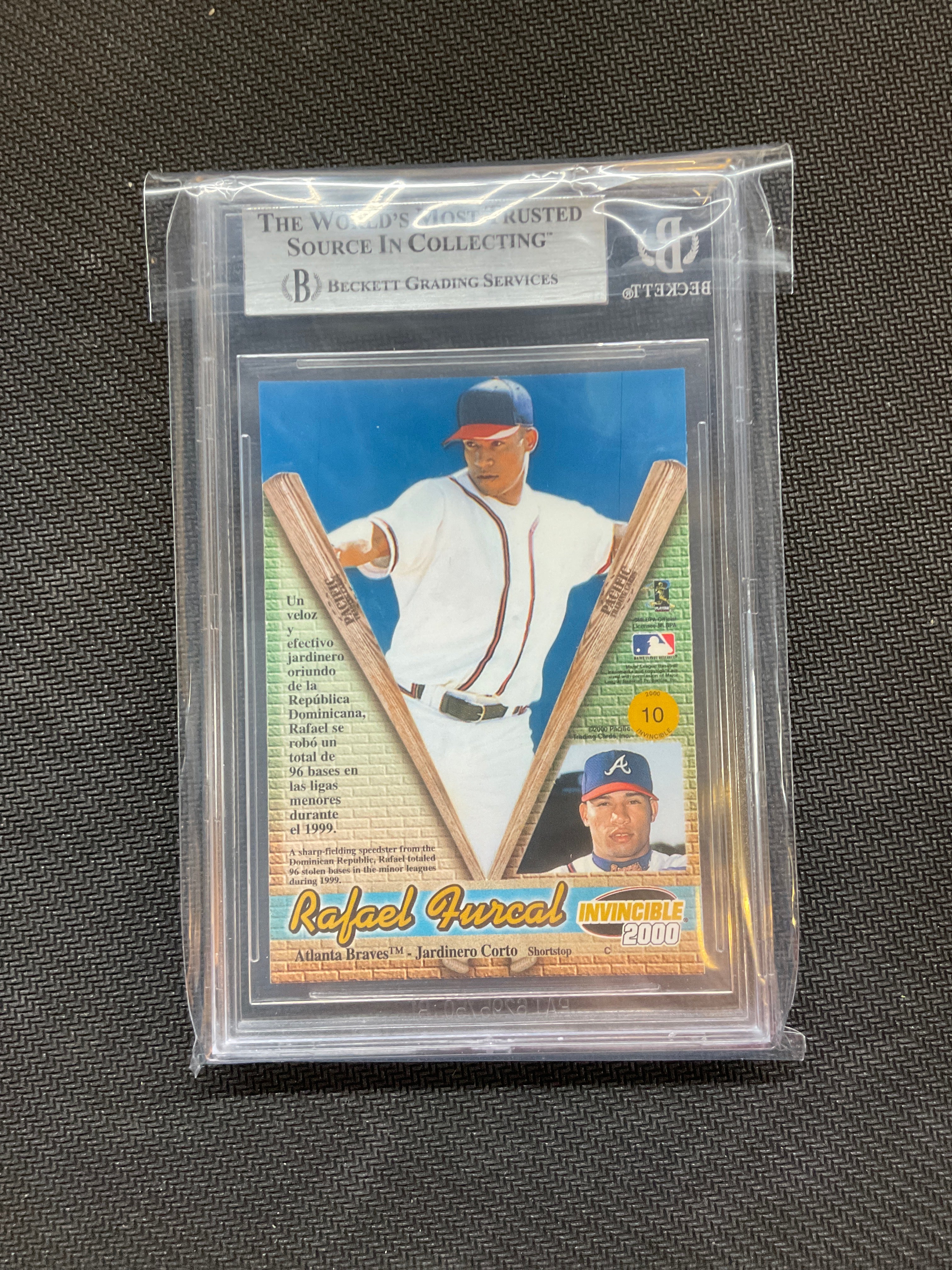 2000 Pacific Invincible Rafael Furcal Rookie BGS 8.5 Braves (1)