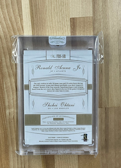2019 Flawless Ronald Acuna Jr. Shohei Ohtani Dual Auto /25
