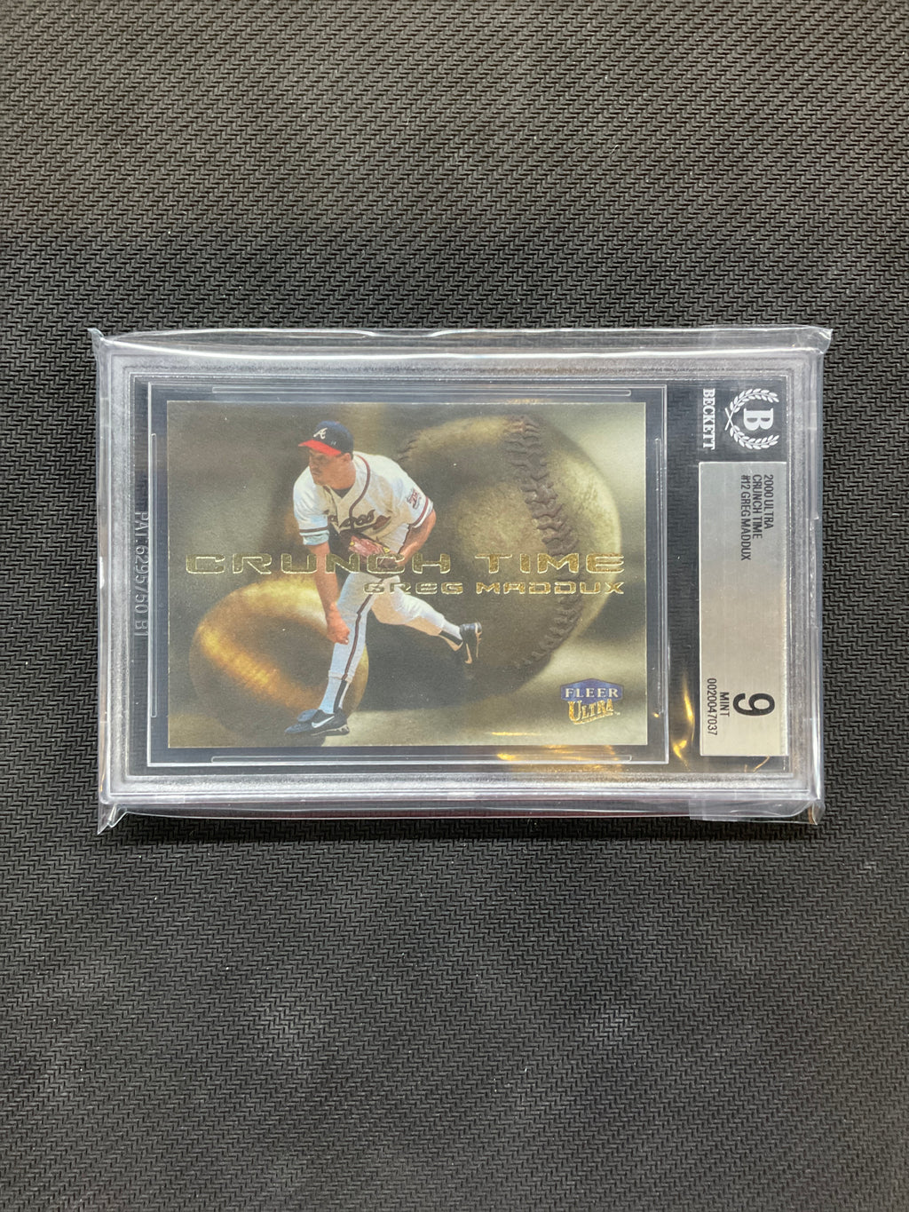 2000 Ultra Greg Maddux Crunch Time BGS 9