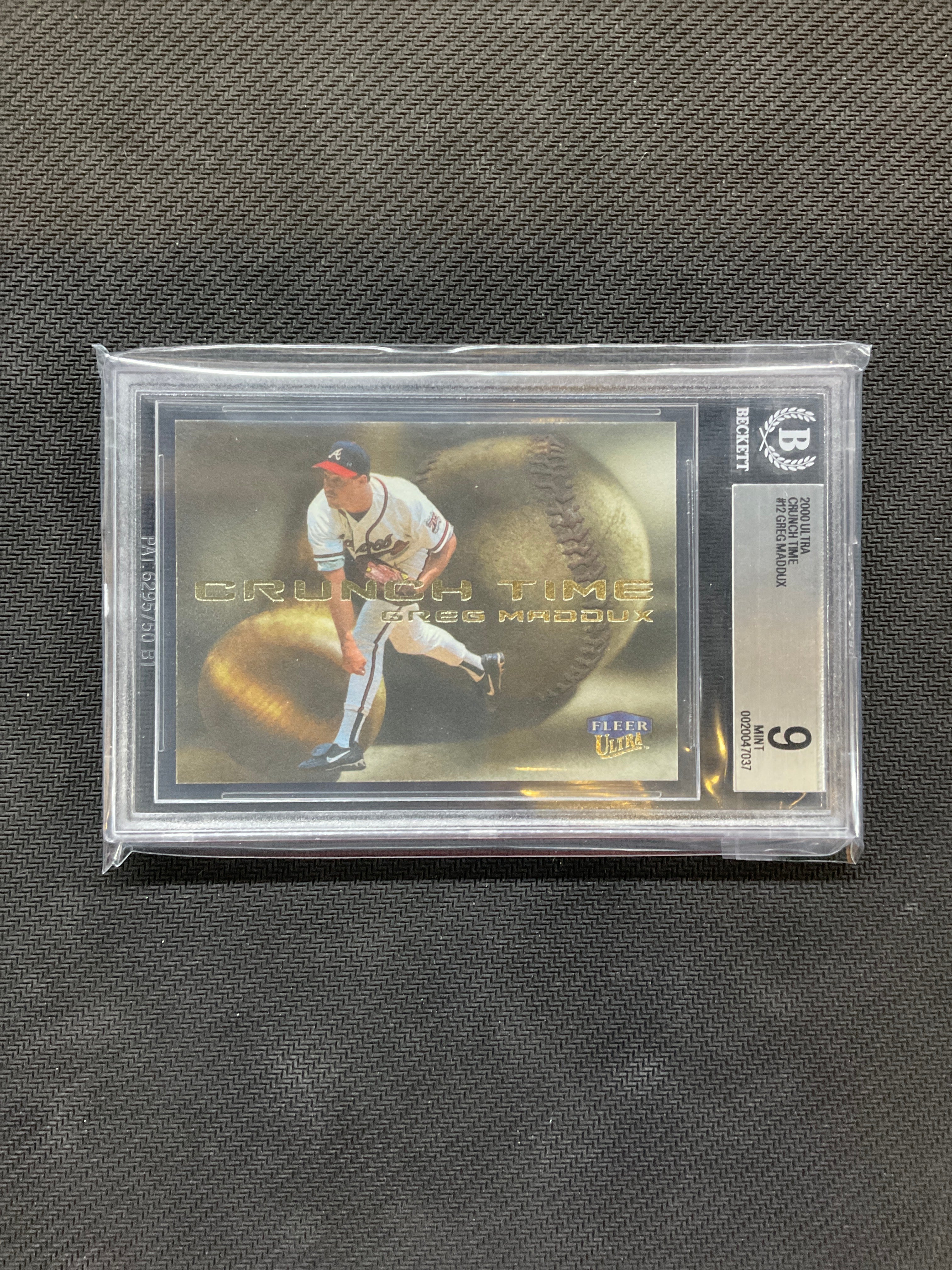 2000 Ultra Greg Maddux Crunch Time BGS 9