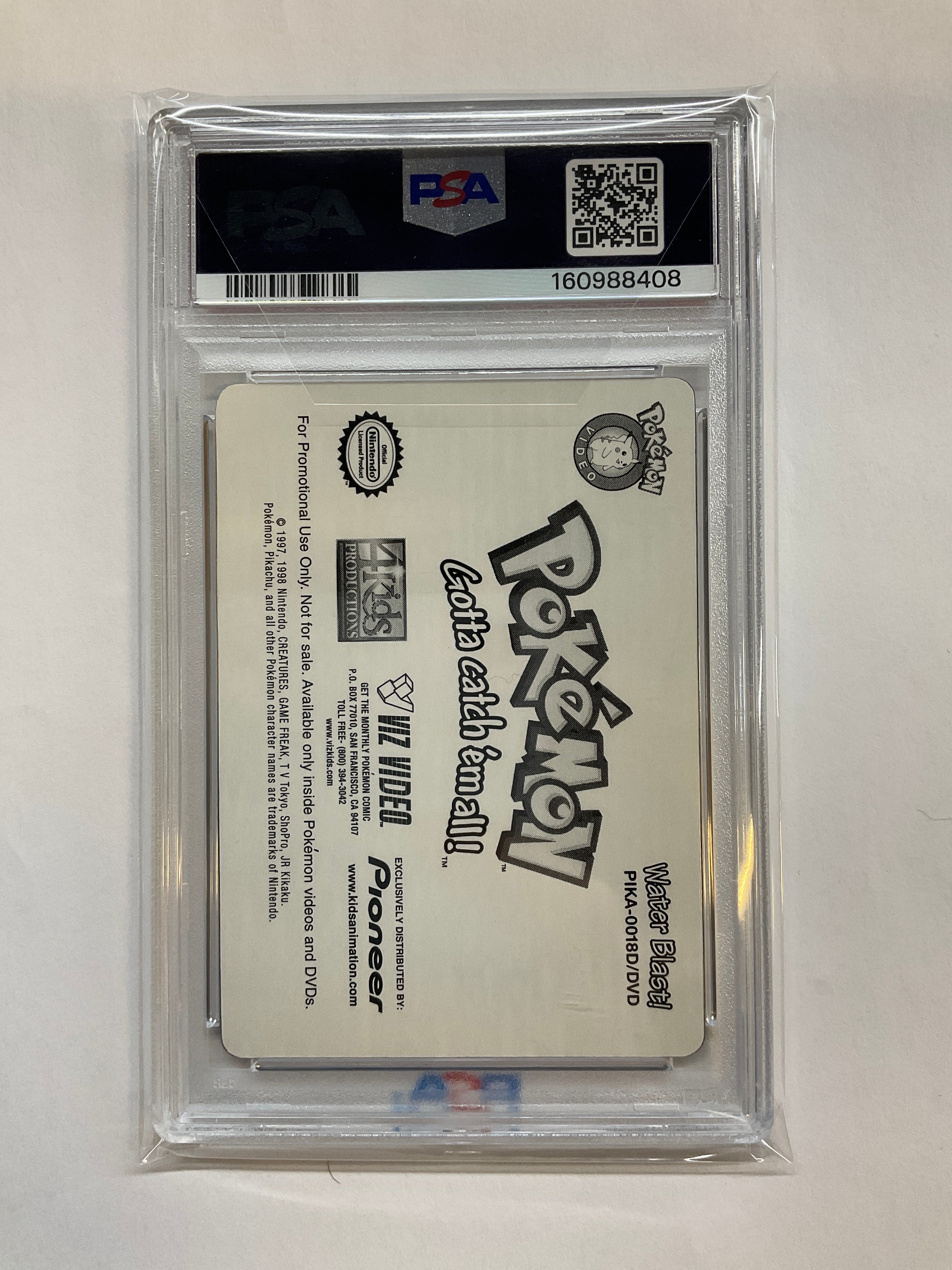 2000 POKEMON PIONEER LENTICULAR PROMO 18 WATER BLAST! PSA 9 408