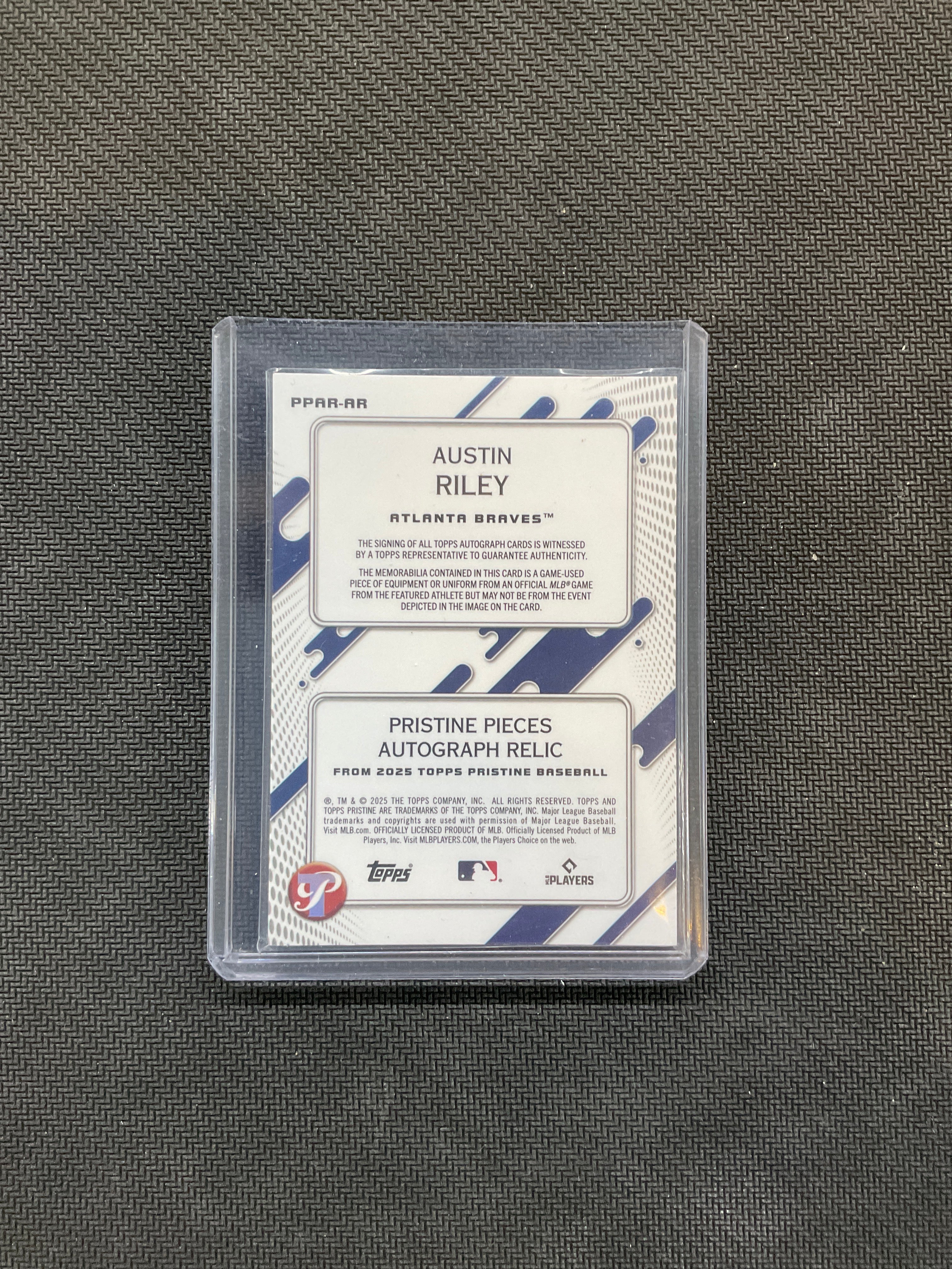 2025 Topps Pristine Austin Riley Patch Auto /25 Orange Braves
