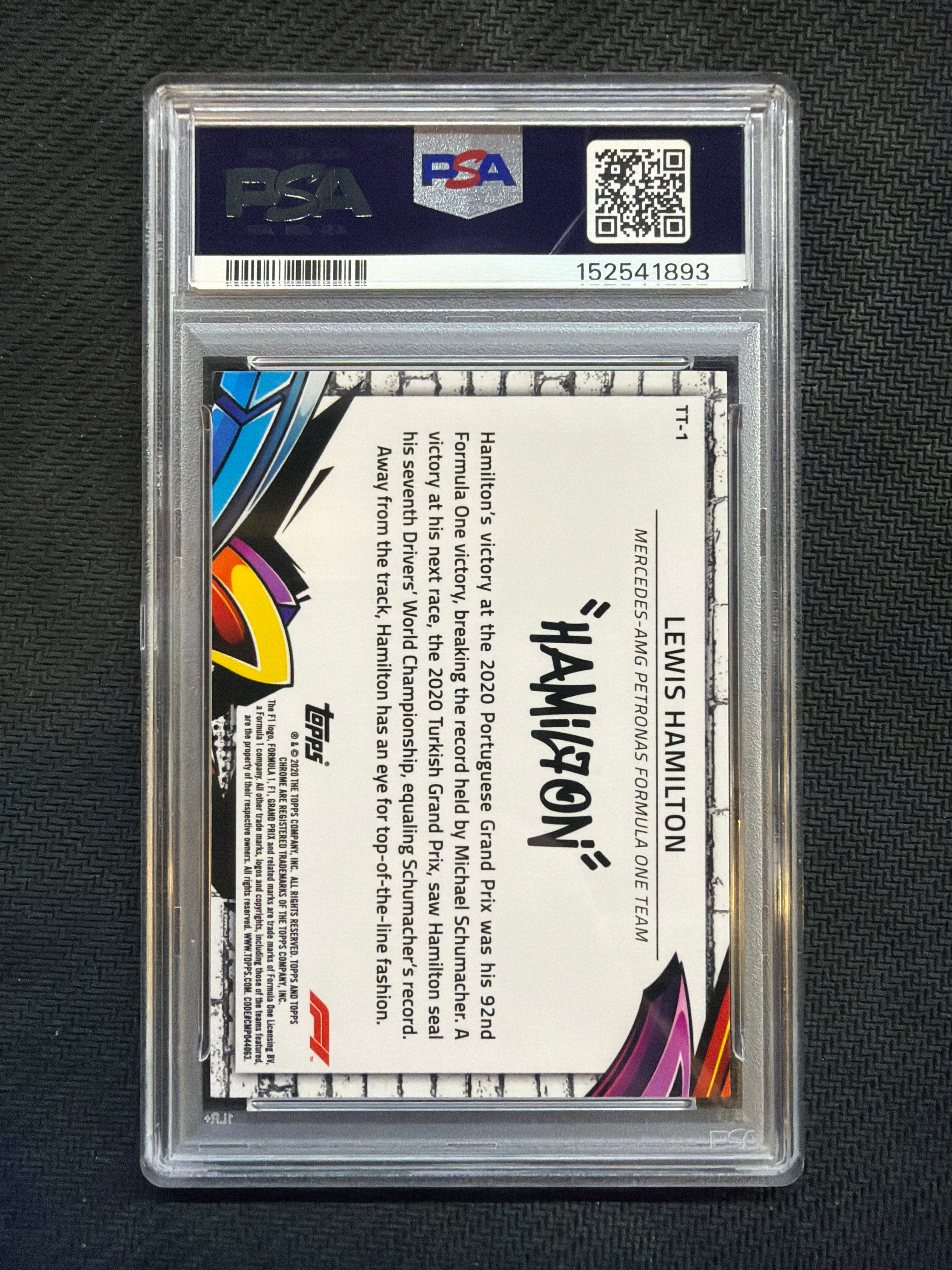 2020 Topps Chrome F1 Lewis Hamilton Track Tags #1 PSA 10  893