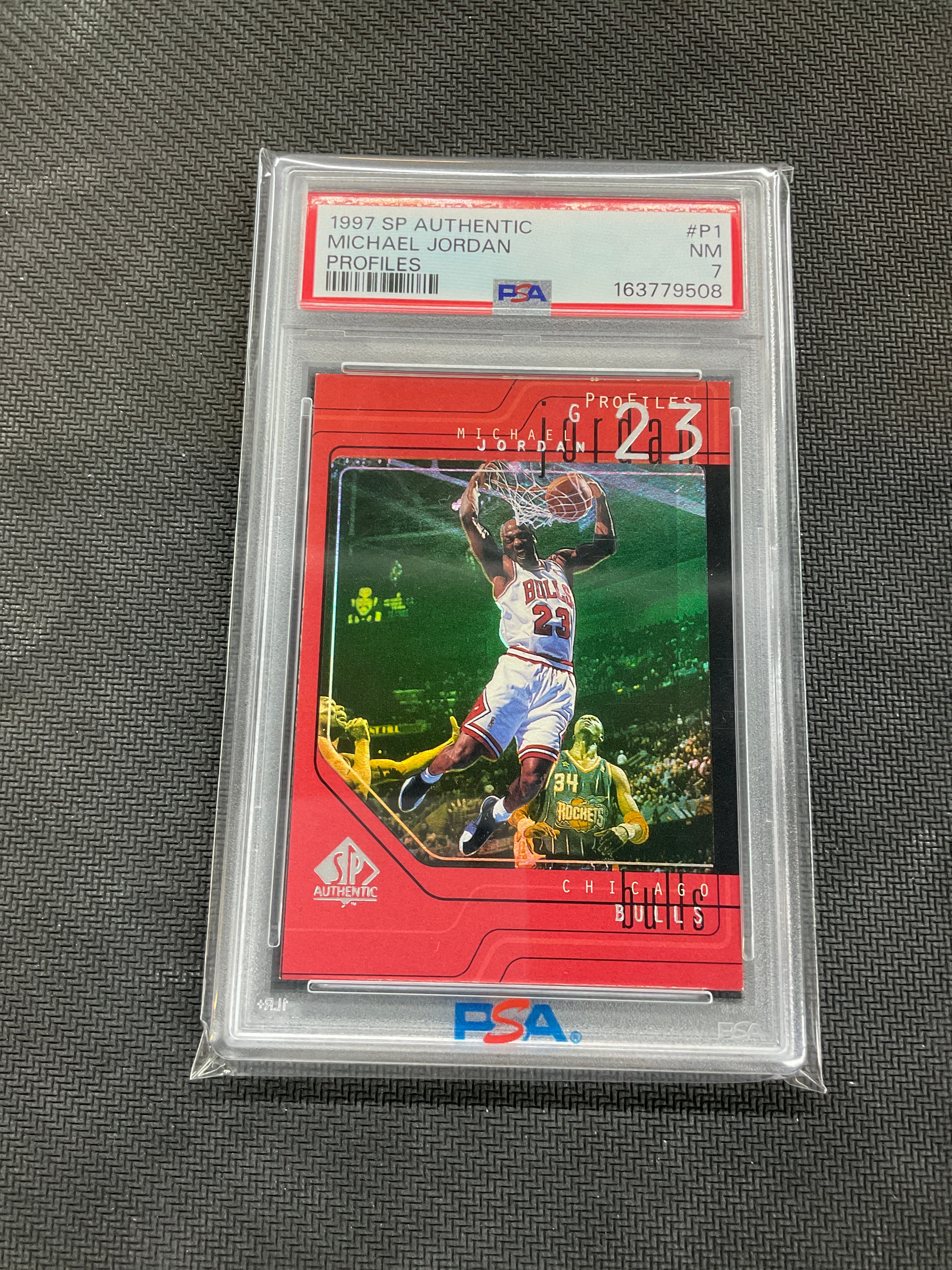 1997 SP Authentic Michael Jordan Profiles #P1 PSA 7 Bulls
