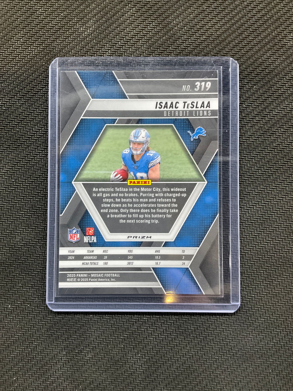 2025 Mosaic Isaac Teslaa Rookie Honeycomb Lions