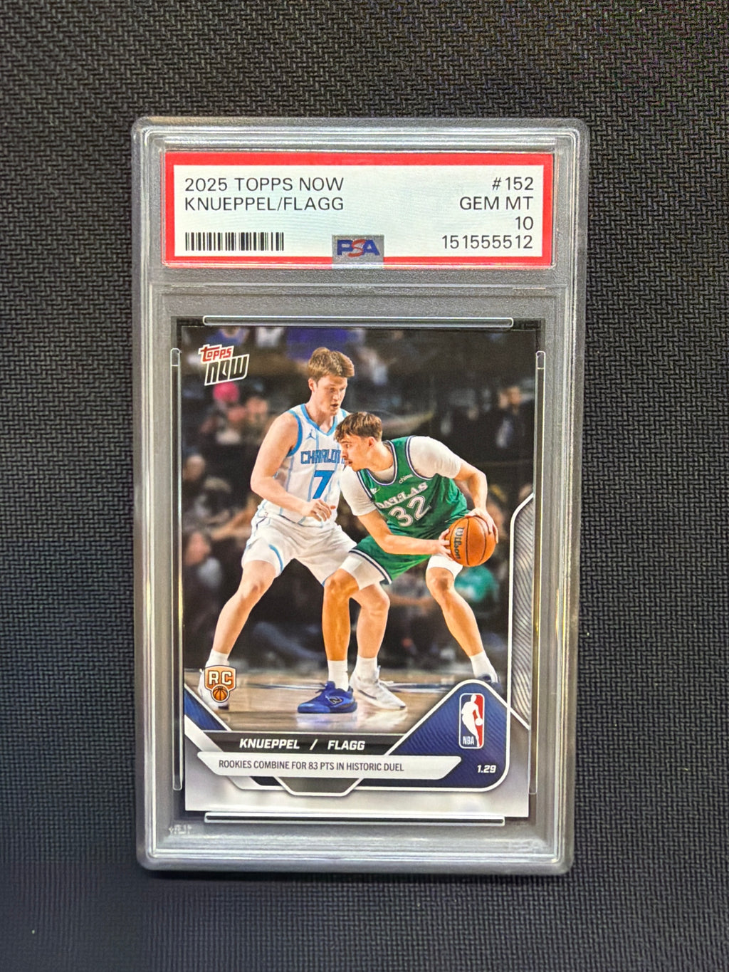 2025 Topps Now Cooper Flagg Kon Knueppel Rookie PSA 10 512
