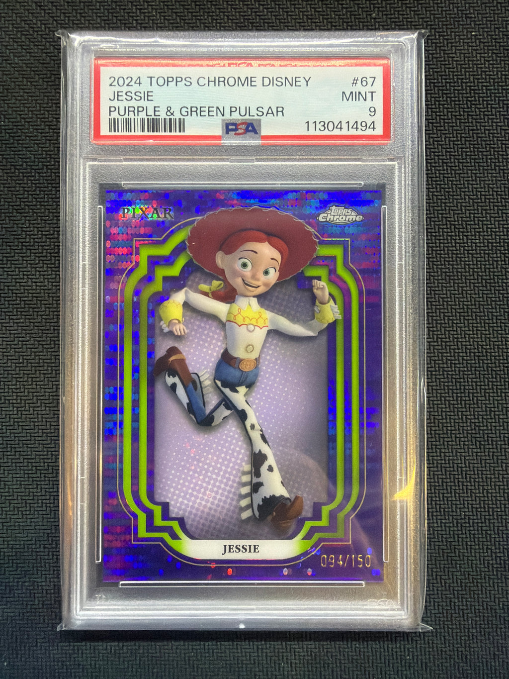 2024 Topps Chrome Disney Jessie Purple & Green /150 PSA 9 494