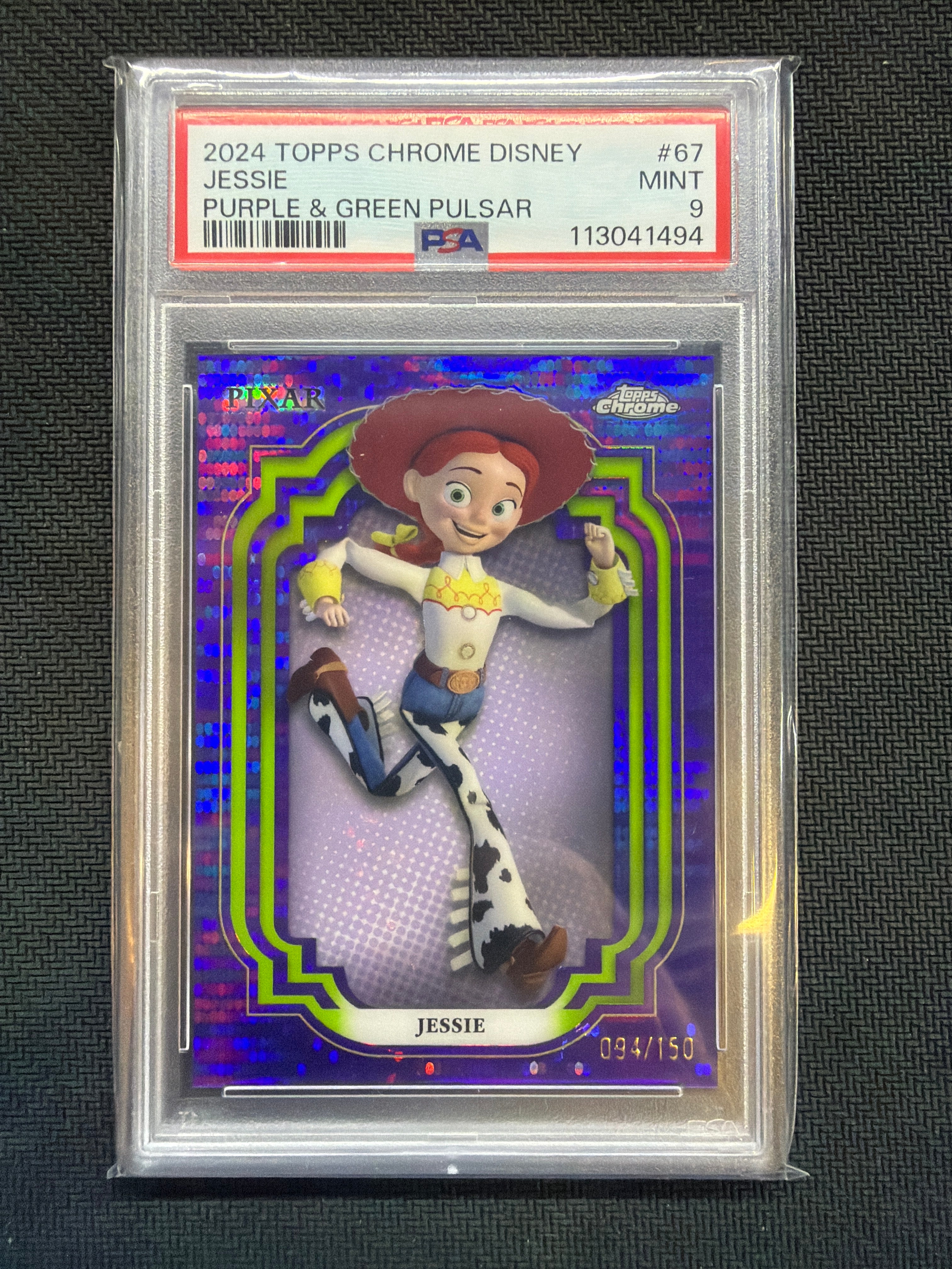 2024 Topps Chrome Disney Jessie Purple & Green /150 PSA 9 494