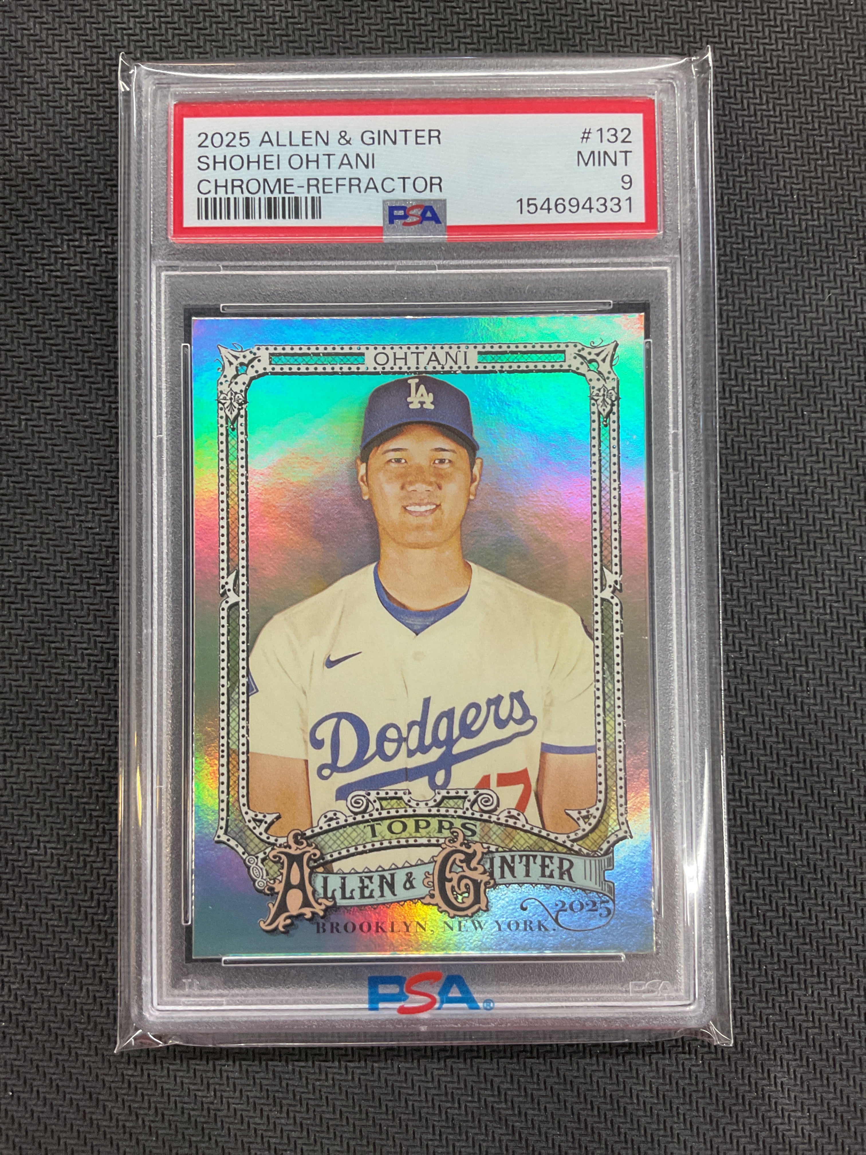 2025 Topps Allen & Ginter Shohei Ohtani Chrome Refractor PSA 9 331 Dodgers