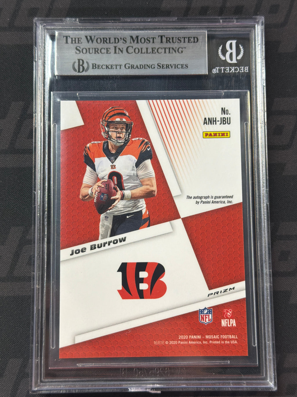 2020 Panini Mosaic Joe Burrow Rookie Disco Auto BGS 9 Bengals