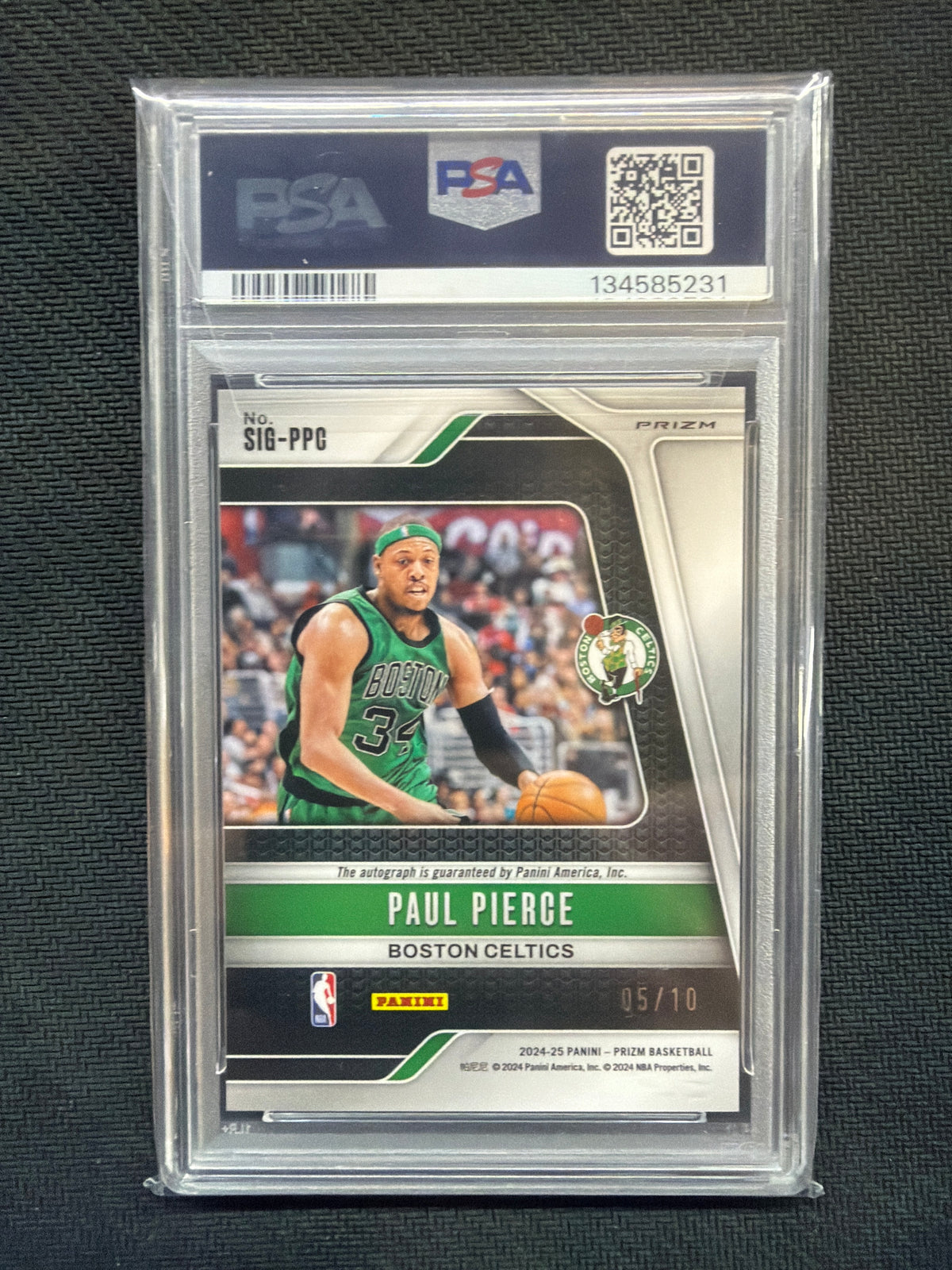 2024-25 Prizm Paul Pierce Gold Wave Auto /10 PSA 9 231