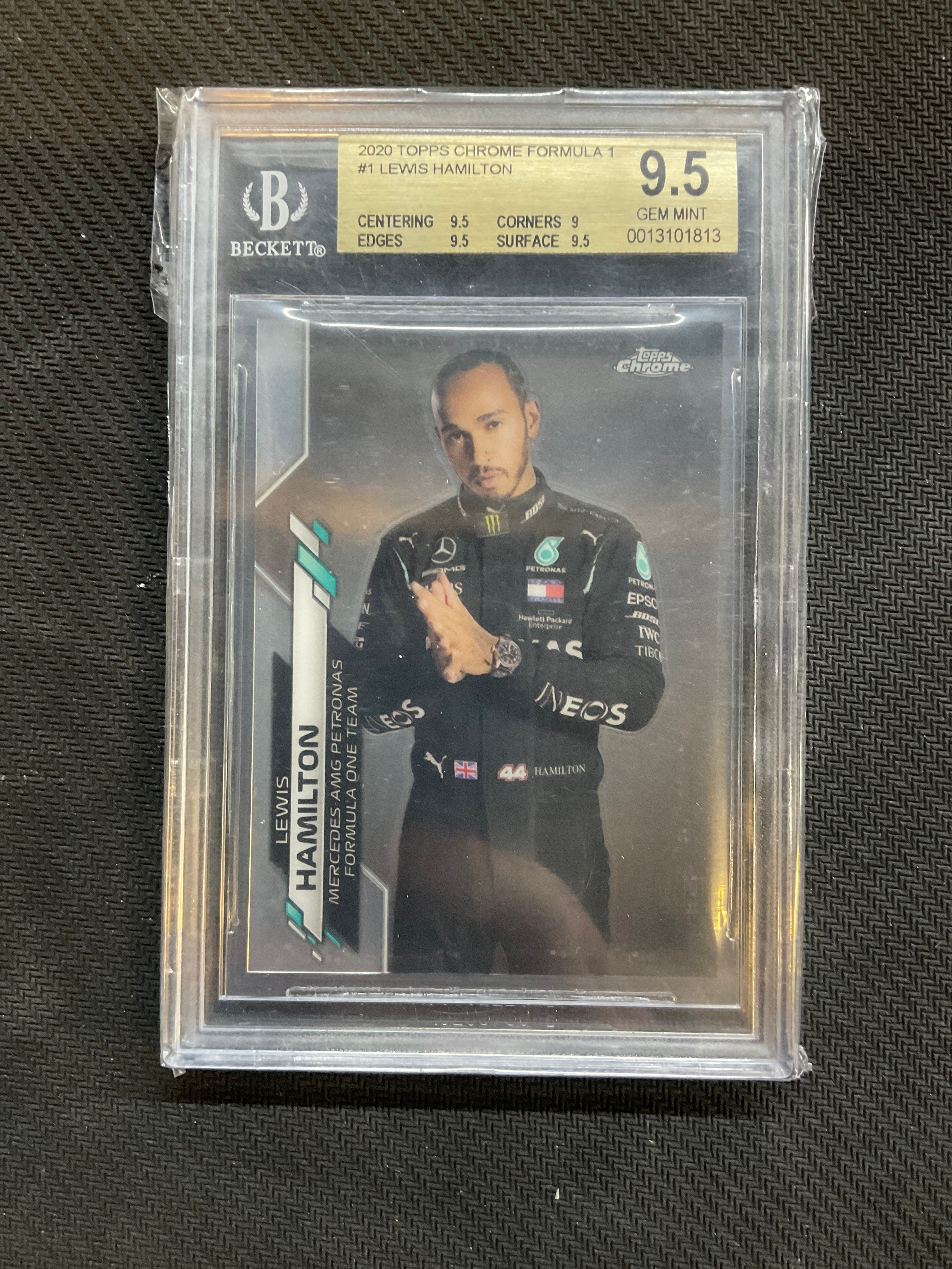 2020 Topps Chrom F1 Lewis Hamilton #1 Rookie BGS 9.5 – Magic City