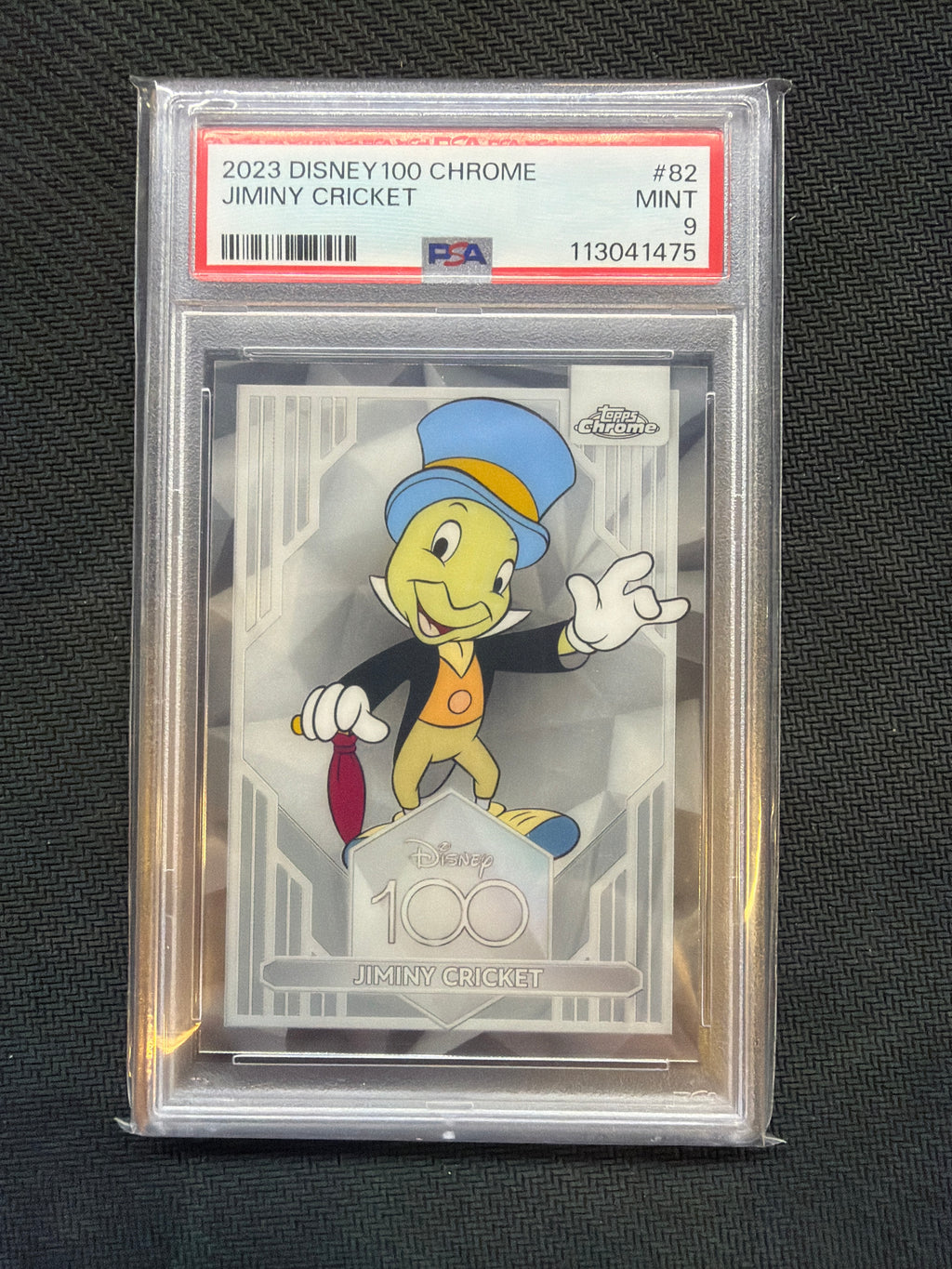 2023 Topps Chrome Disney 100 #82 Jiminy Cricket PSA 9
