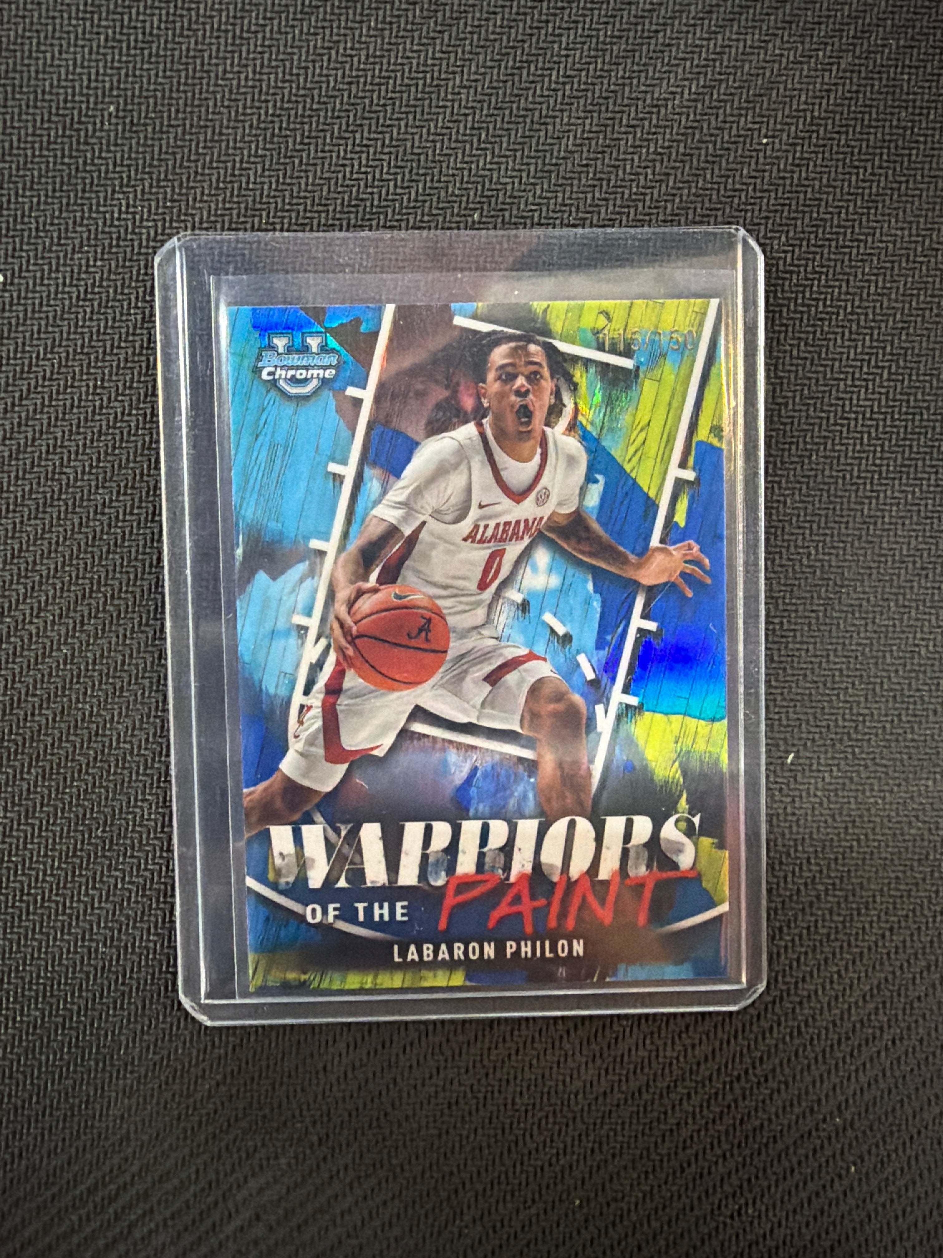 2025 Bowman U Labaron Philon Warriors Of The Paint Blue /150 Alabama