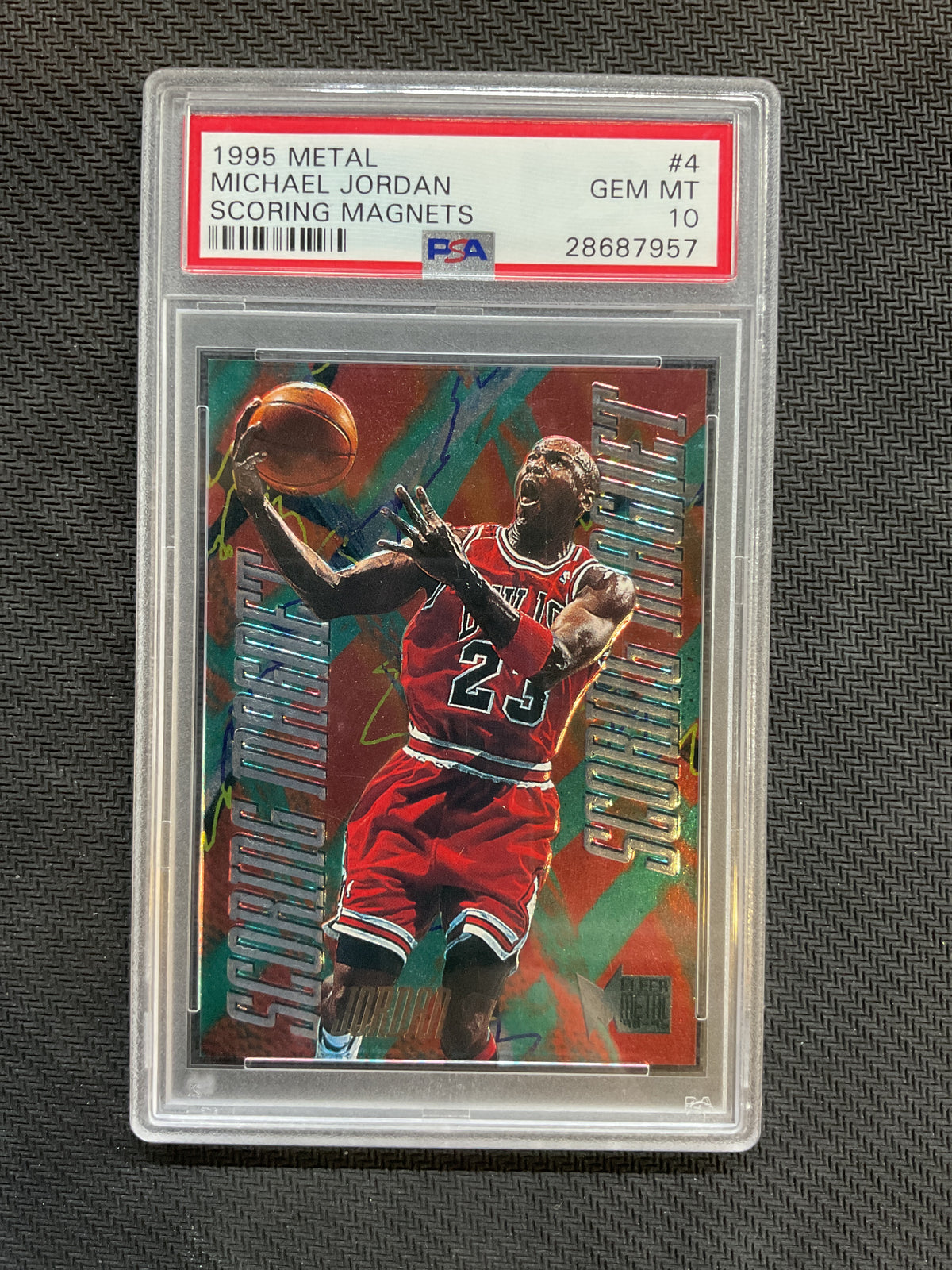 1995 Metal Michael Jordan Scoring Magnets PSA 10 Bulls