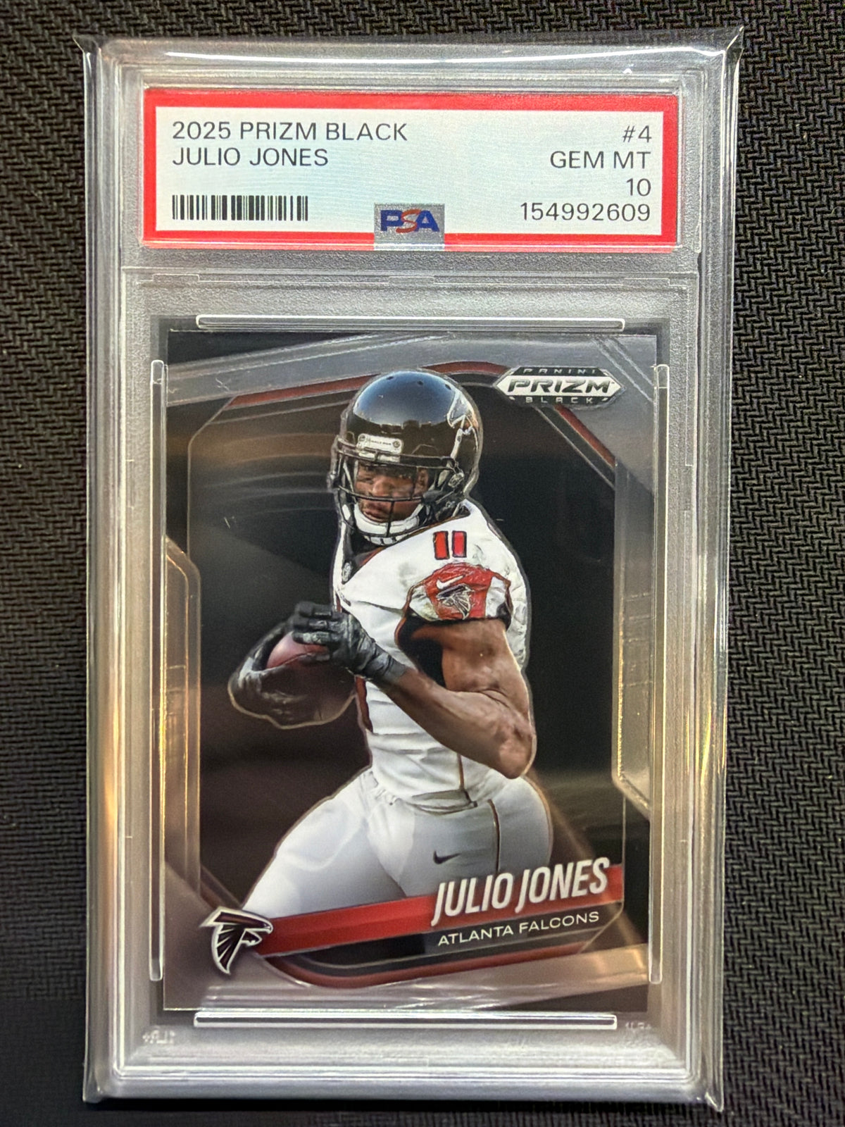 2025 Prizm Black Julio Jones #4 PSA 10 Falcons