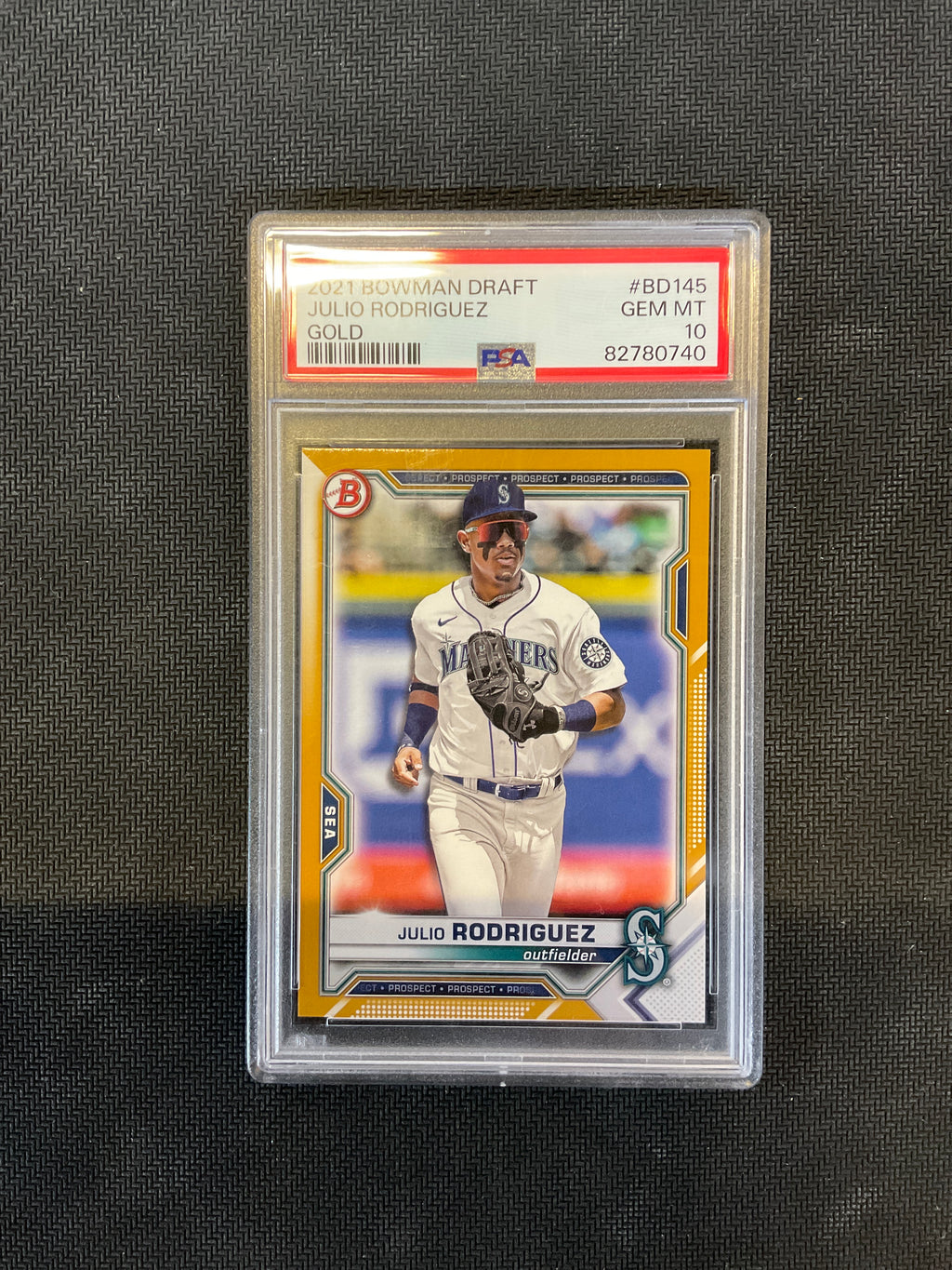 2021 Bowman Paper Julio Rodriguez Gold /50 PSA 10 740