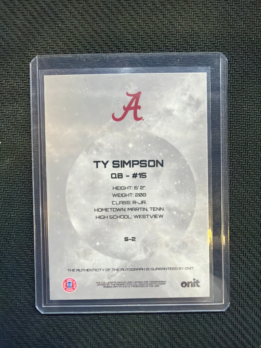 2025 Onit Ty Simpson Auto /25 Alabama