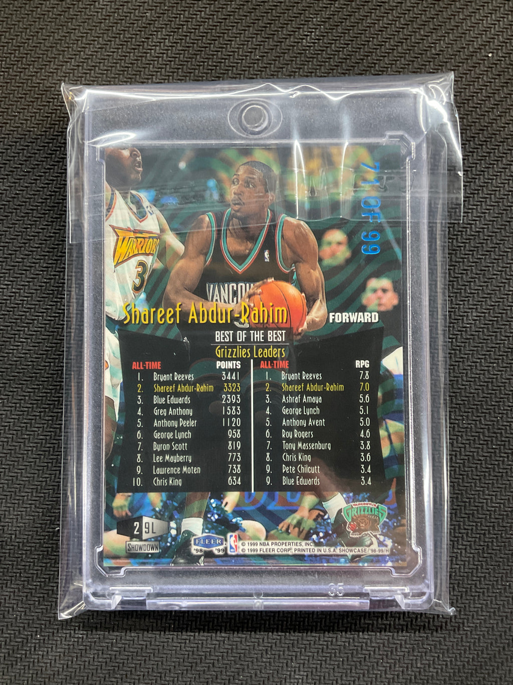 1998-99 Fleer Shareef Abdur-Rahim Legacy Collection /99