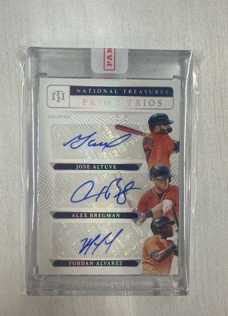 2022 National Treasures Jose Altuve/Alex Bregman/Yordan Alvares Triple Auto /3