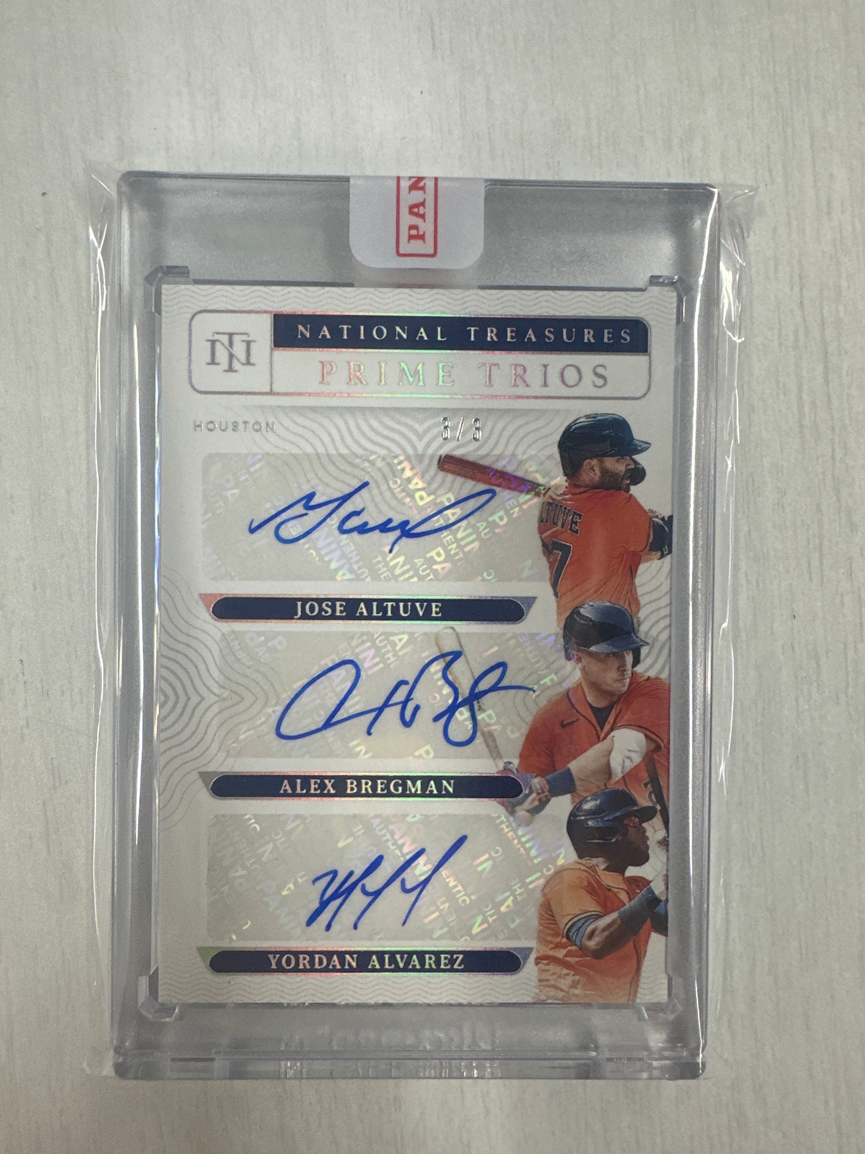 2022 National Treasures Jose Altuve/Alex Bregman/Yordan Alvares Triple Auto /3