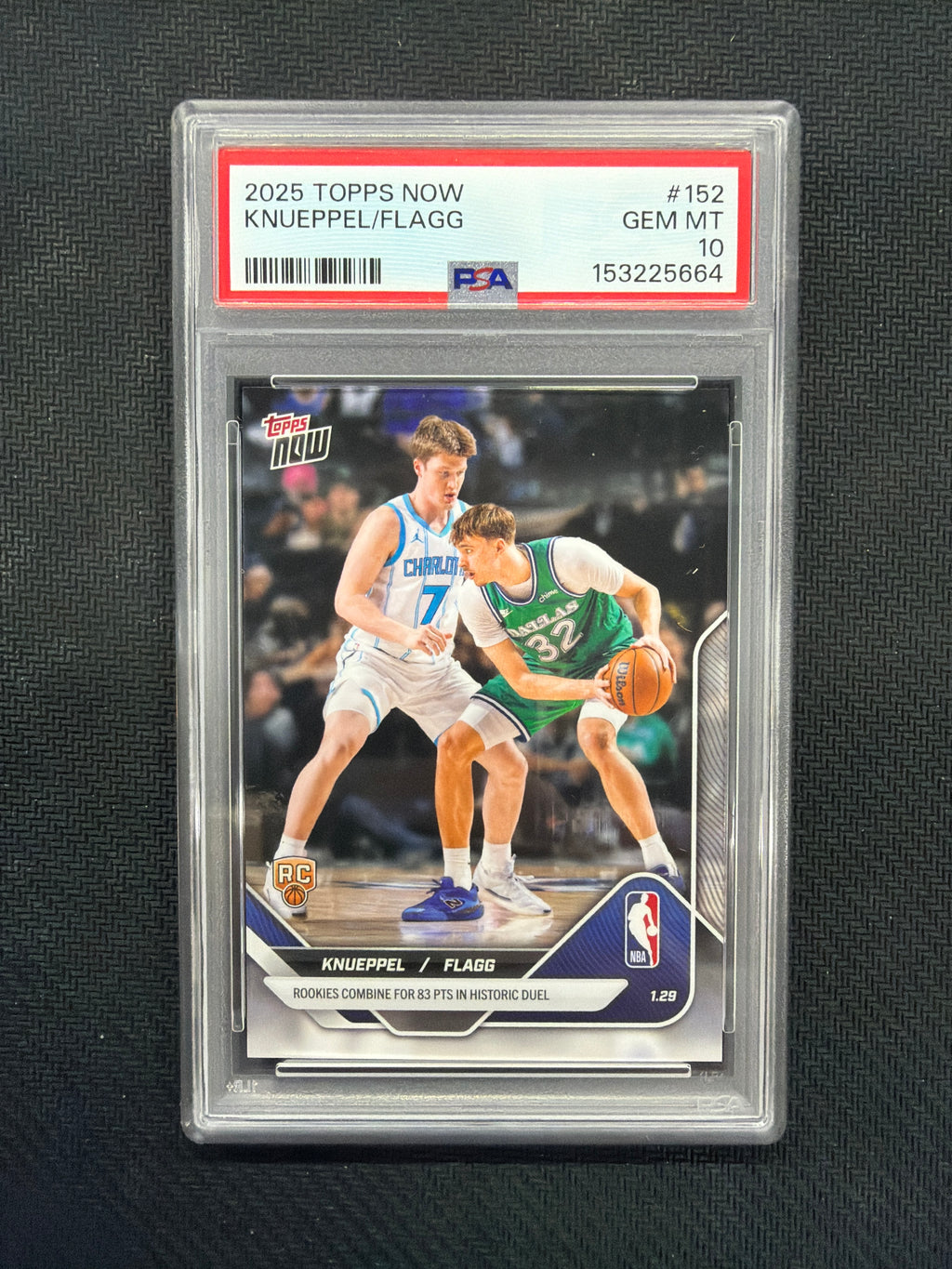 2025 Topps Now Knueppel/Flagg Rookie PSA 10 5664