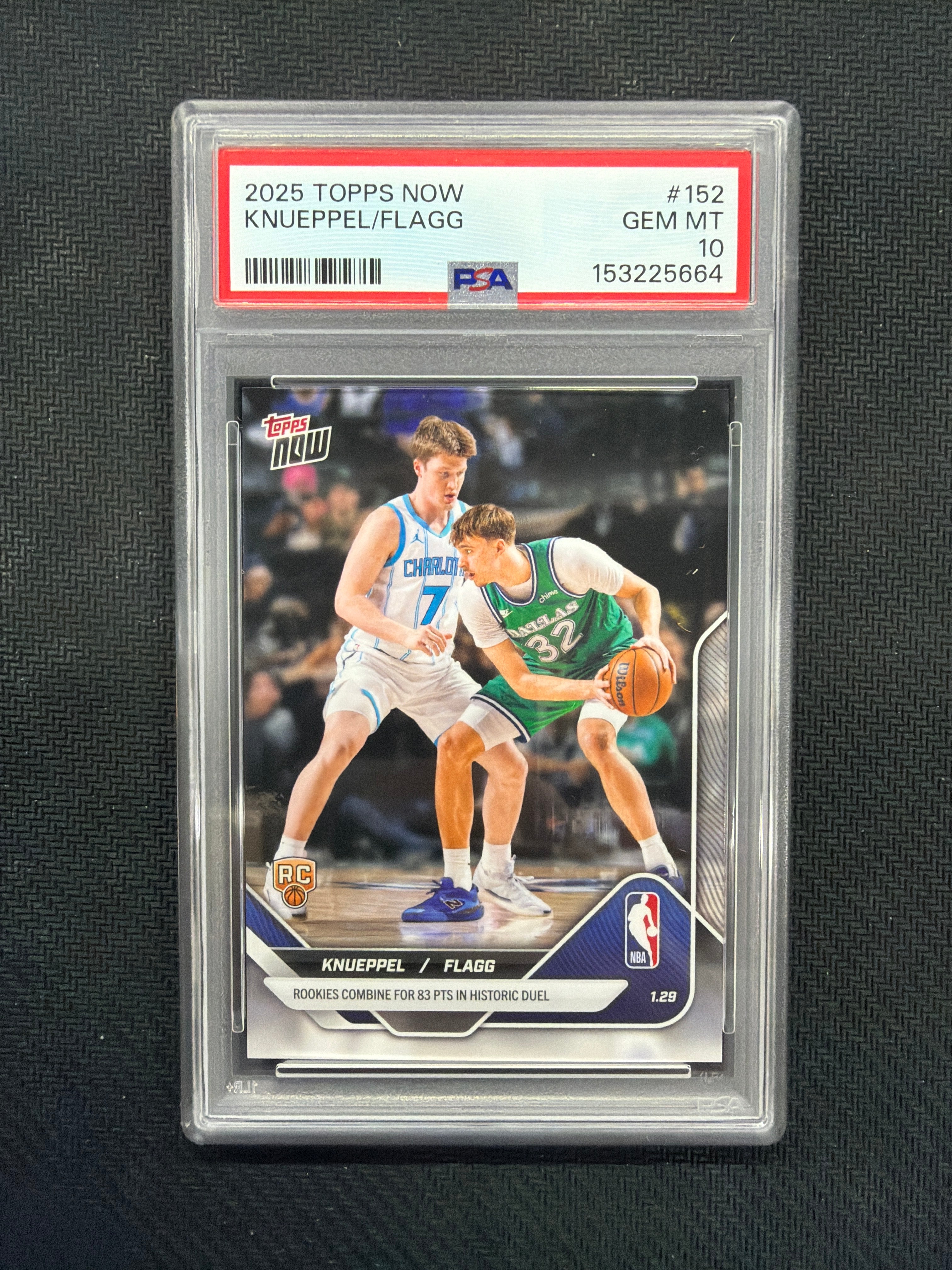 2025 Topps Now Knueppel/Flagg Rookie PSA 10 5664
