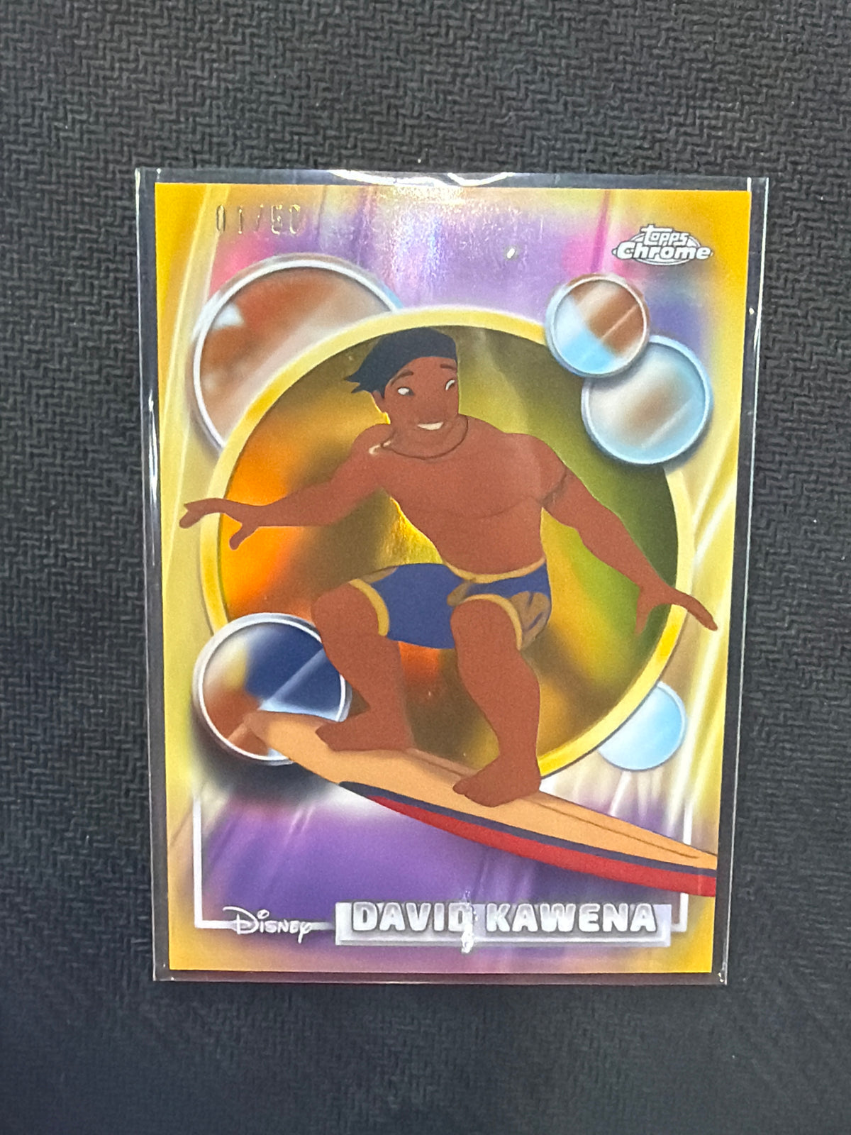 2026 Topps Chorme Disney David Kawena Gold /50