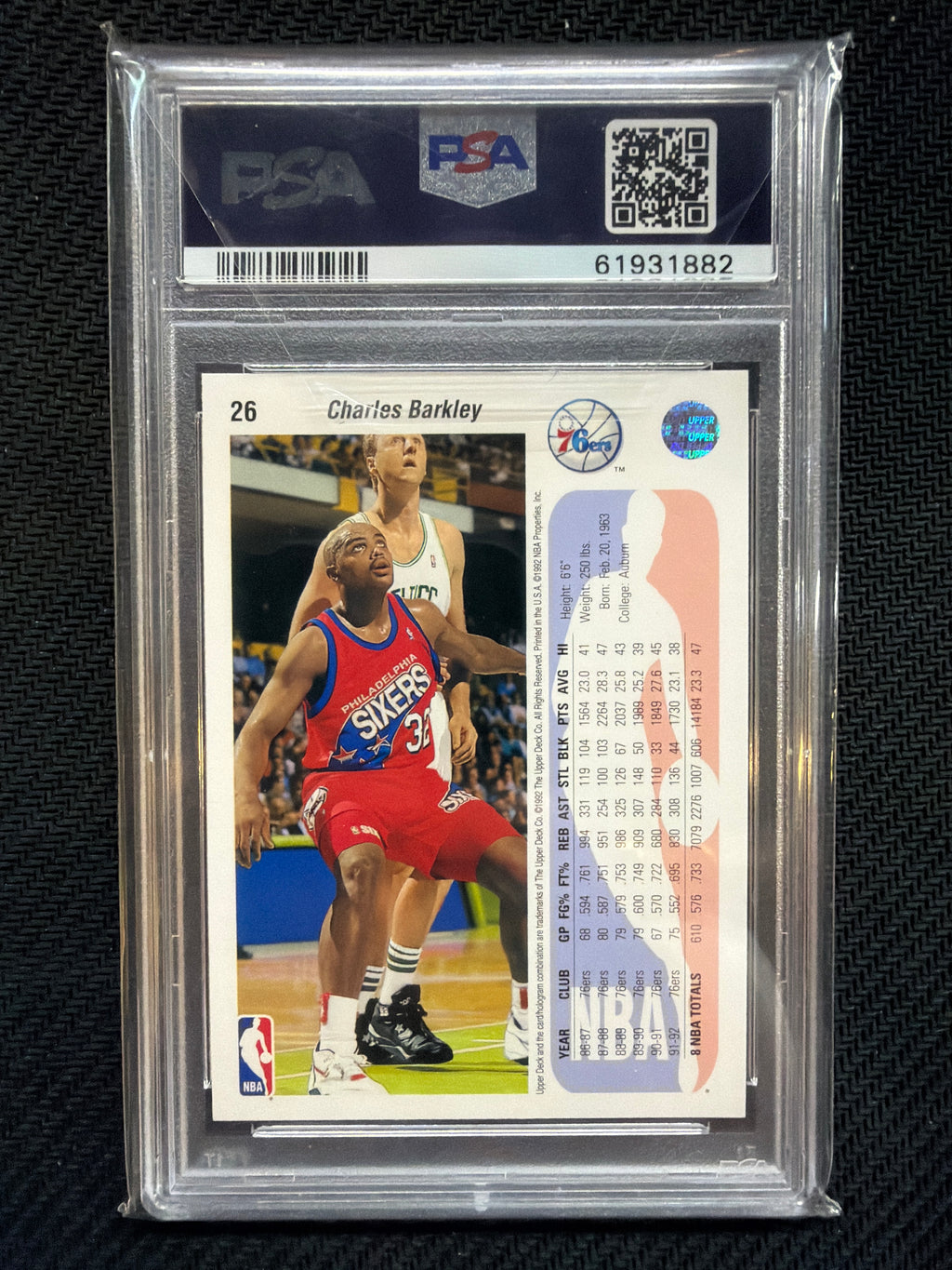 1992 Upper Deck Charles Barkley #26 PSA 10 76ers