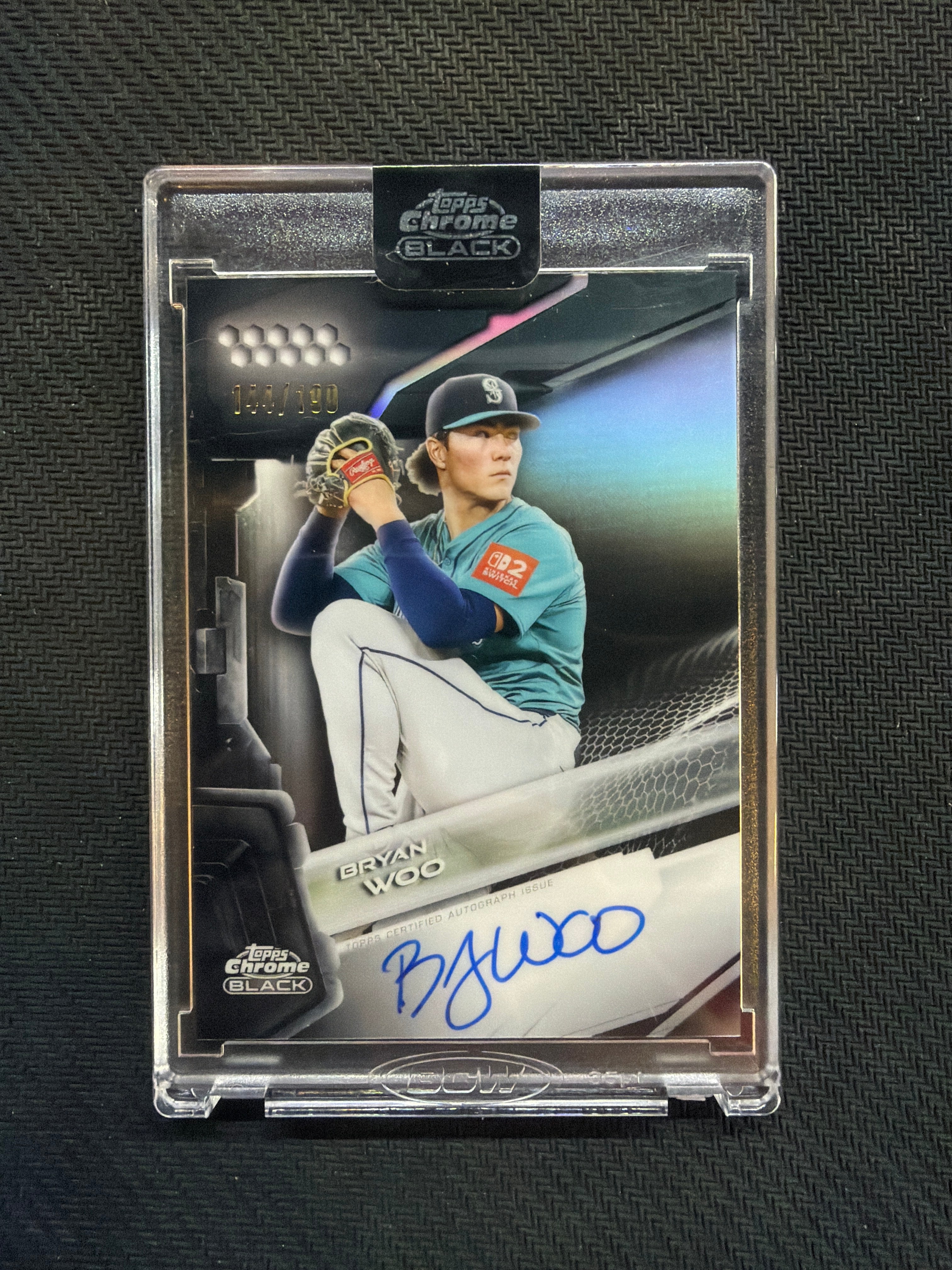 2026 Topps Chrome Black Byran Woo Refractor Auto /199 Mariners