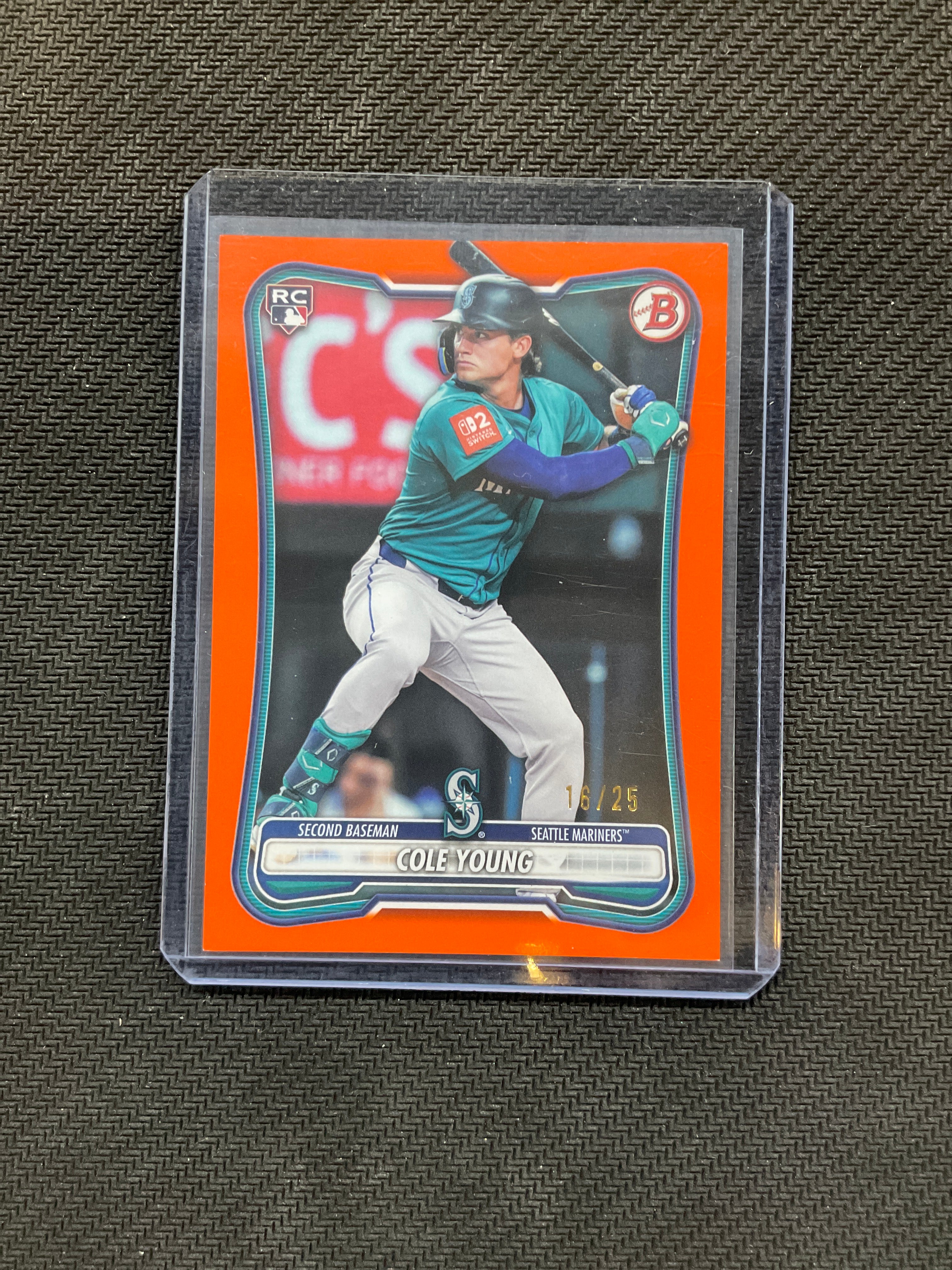 2026 Bowman Cole young Rookie Orange Paper /25 Mariners