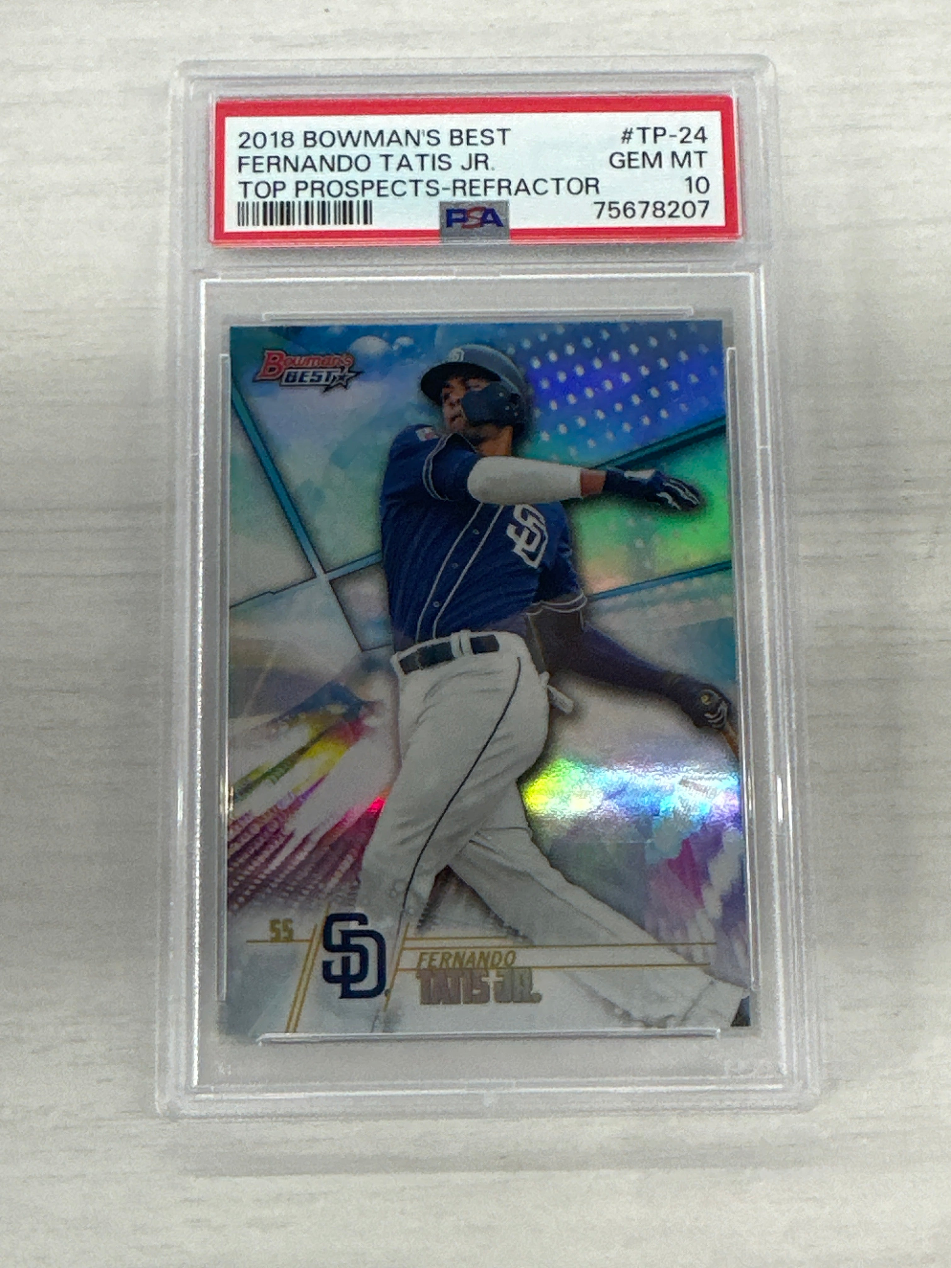 2018 Bowman Best Fernando Tatis Jr Refractor PSA 10