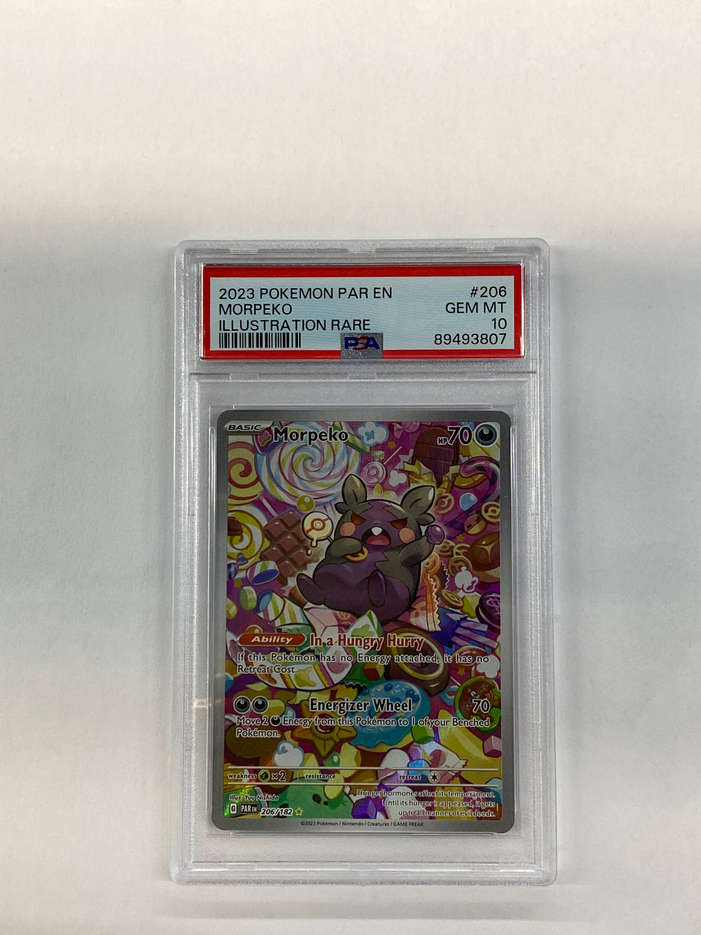 2023 Pokemon PAR Morpeko 206 IR PSA 10